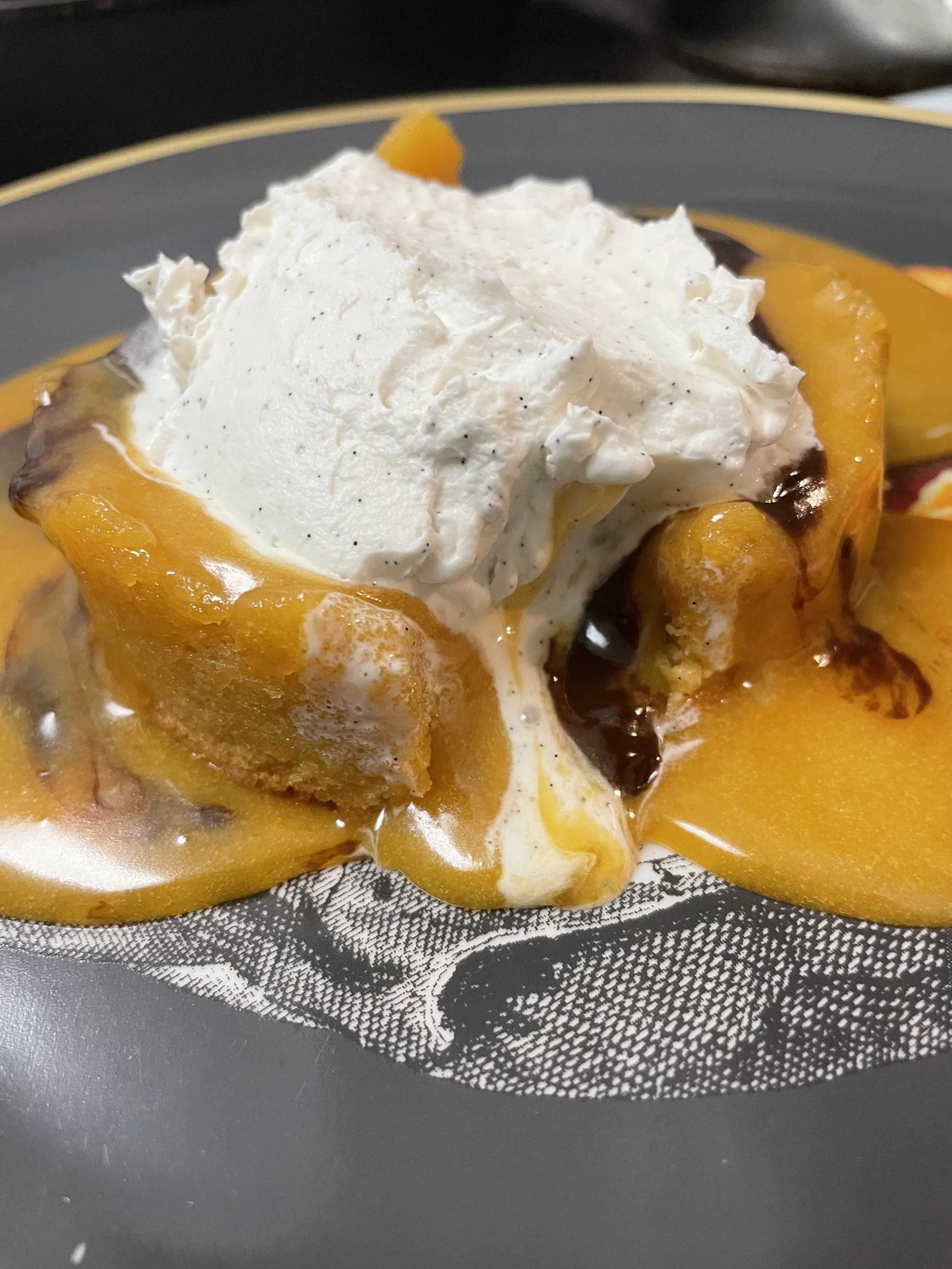 Butterscotch Bourbon Lava Cakes with Chocolate Ganache