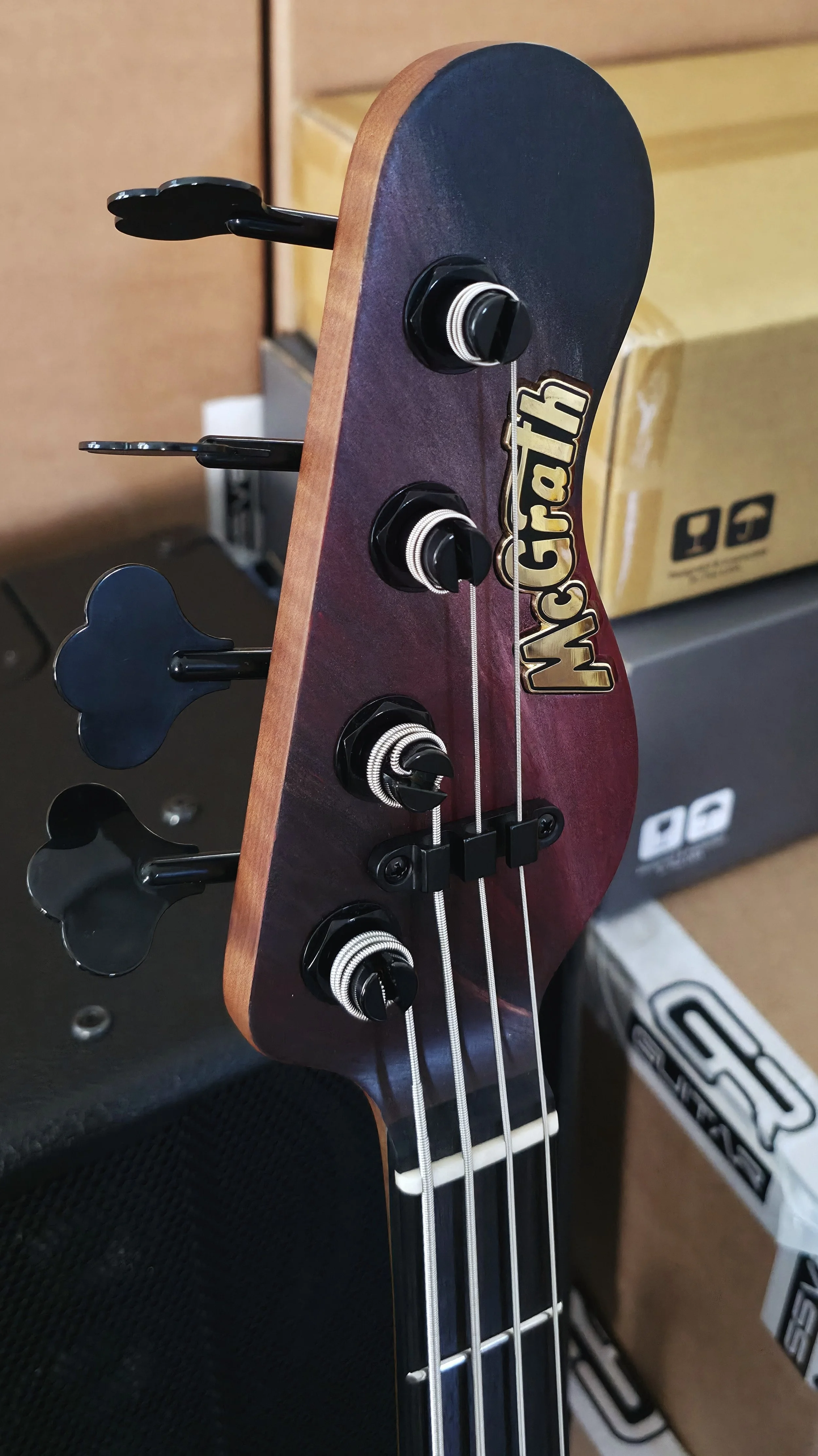 McGrath Rebel 4-String Bass Red Headstock