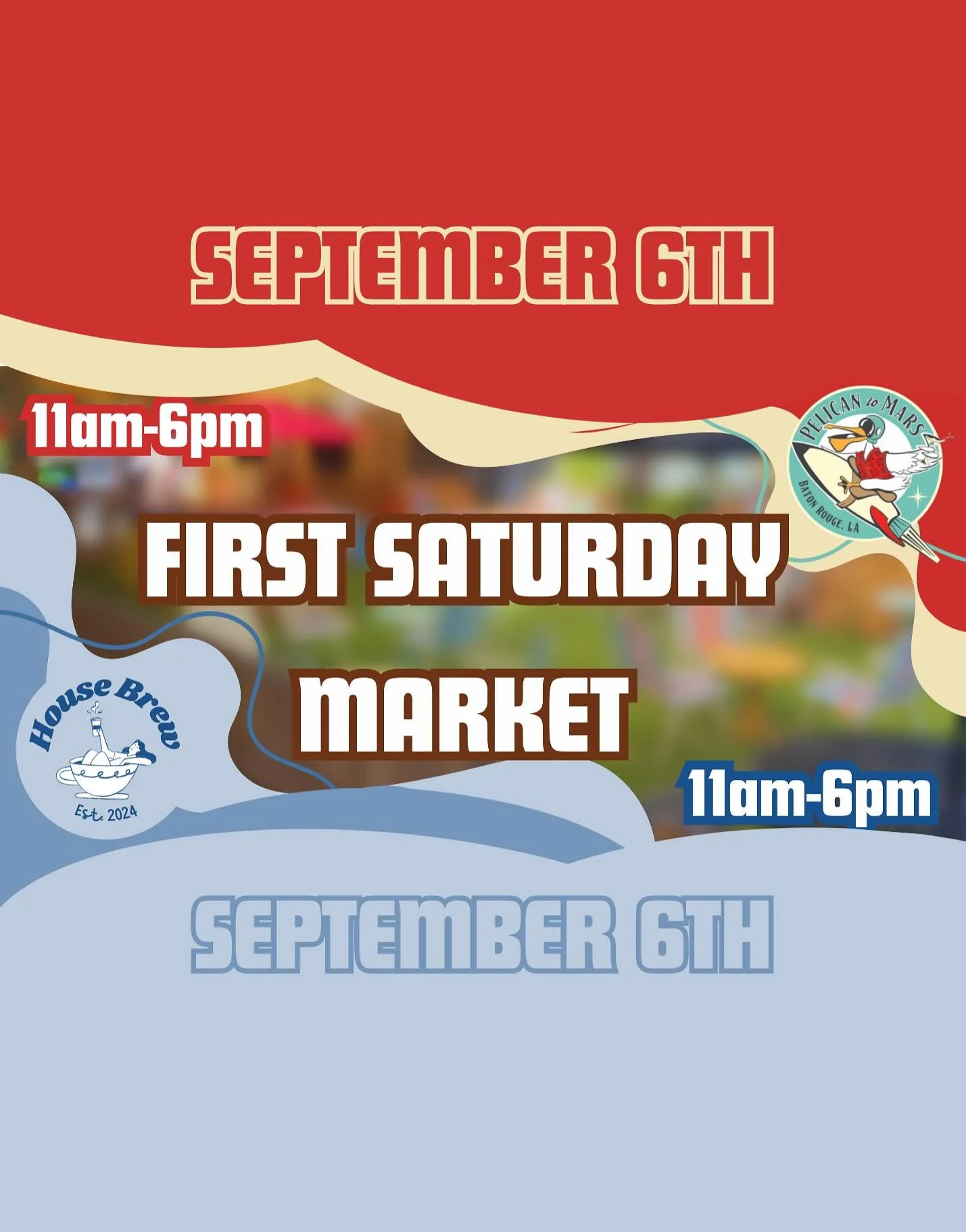 ✨ First Saturday Market ✨
Join us this Saturday at 2678 Government St. from 11am&ndash;6pm for a full day of creativity, style, and community! 🛍️🎨 Featuring local artists, clothing vendors, and unique finds you won&rsquo;t see anywhere else. Come s