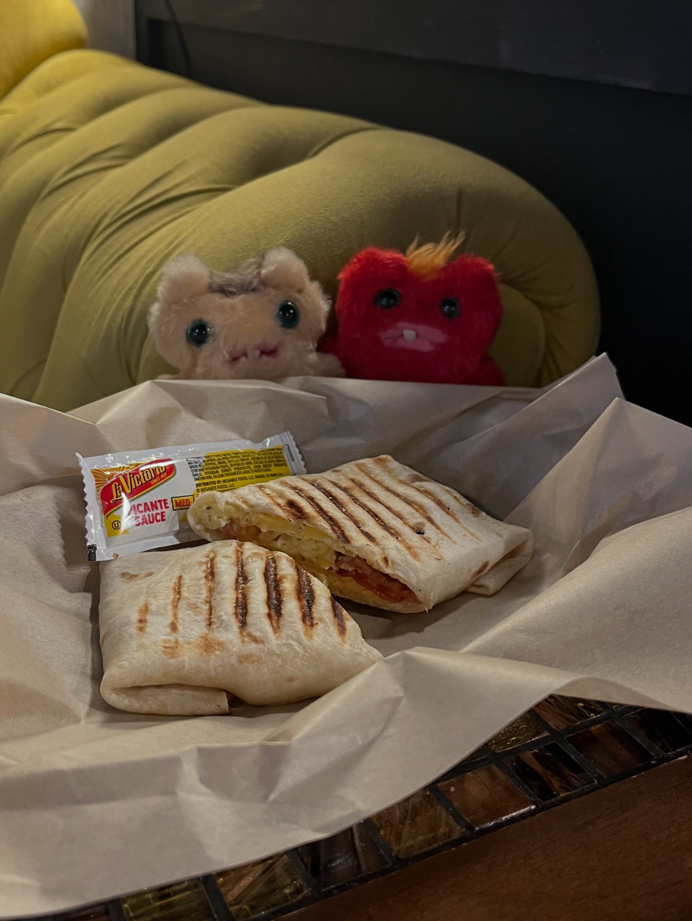 First date and they decided to try our new in house breakfast burrito!!! Made to order, so feel free to customize as you please.