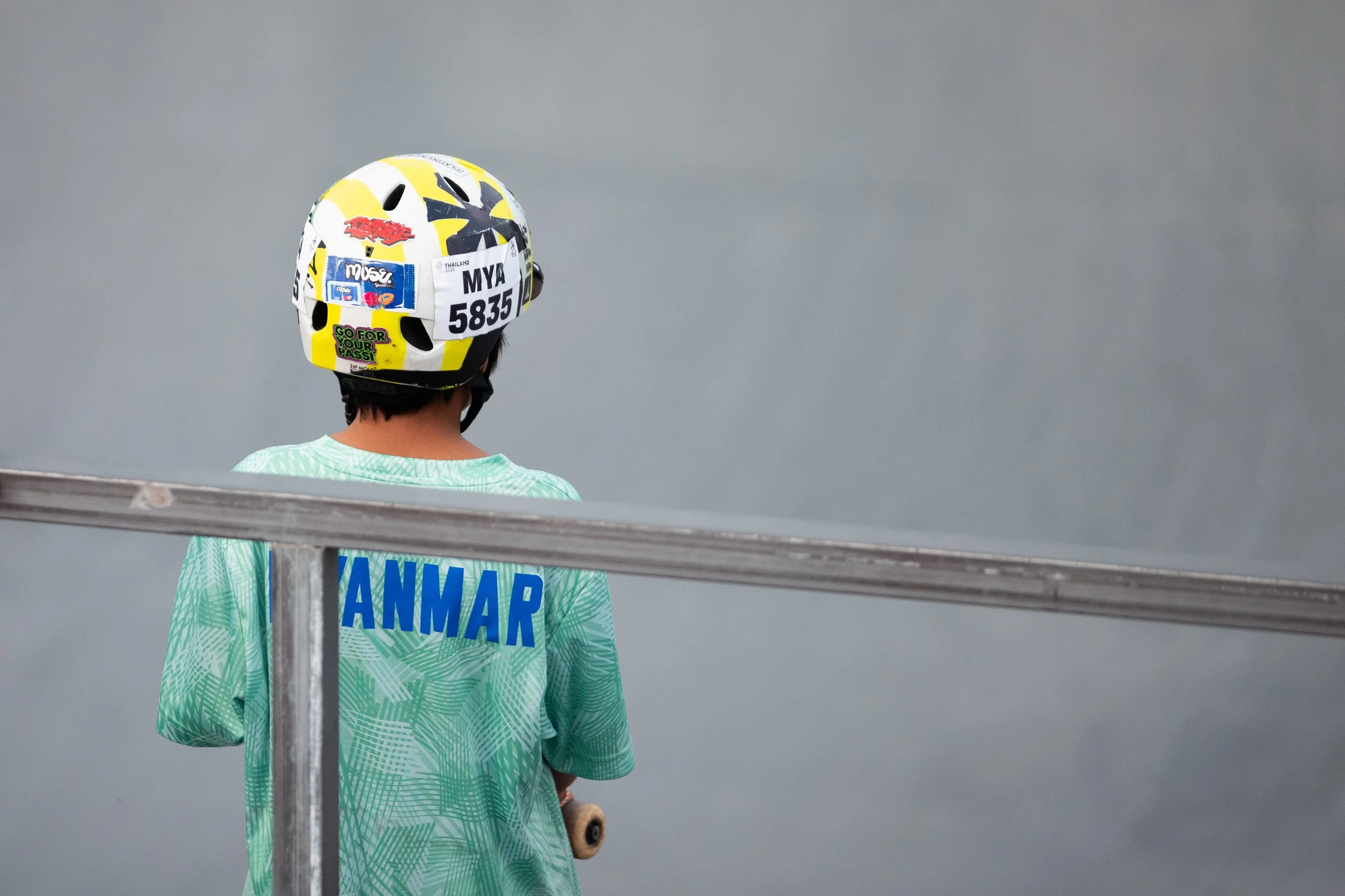 skateboard skateboarder young standing at the edge of a bowl SEA Games Bangkok Thailand