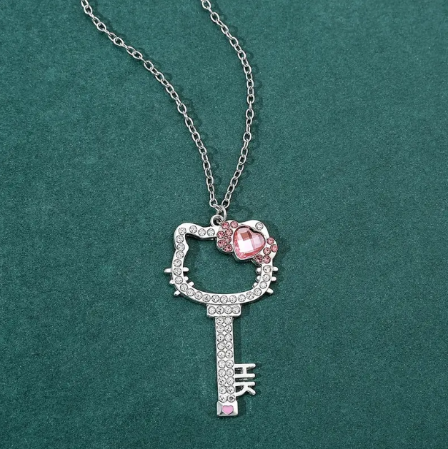 Sterling Silver Hello Kitty Key Pendant Necklace Mozzimo Jewelry  Mozzimo Jewelry