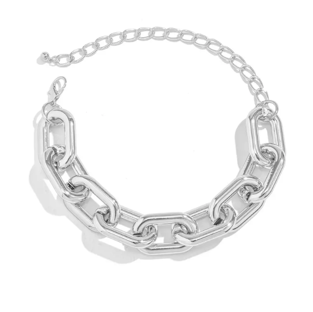 Discover the bold and sophisticated Sterling Silver Large Chain Choker Necklace from Mozzimo Jewelry, a must-have accessory for any jewelry lover. Shop now at www.mozzimojewelry.com.