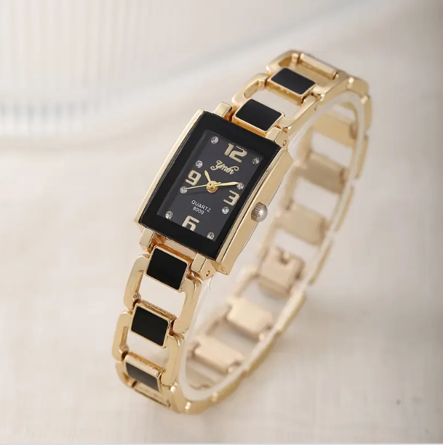 Explore the 6 Piece Gold Plated Rhinestone Encrusted Jewelry Set at Mozzimo Jewelry, a luxurious combination of watch, pendant, bracelet, necklace, ring, and earrings. Shop now!