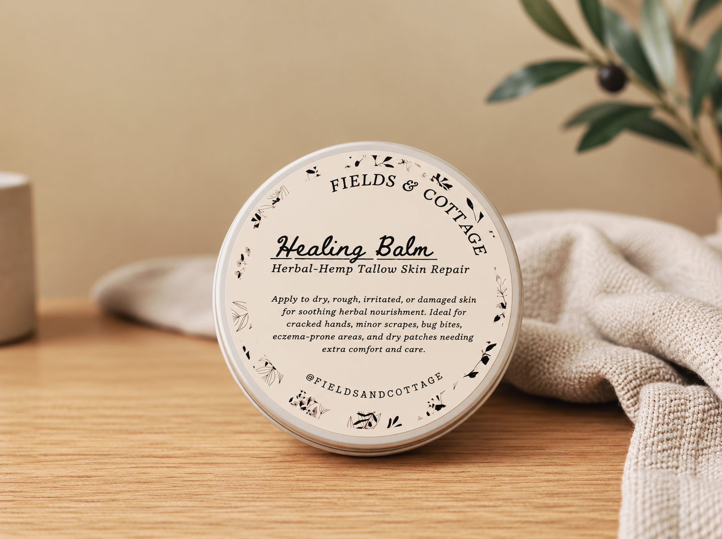 Healing Balm | Herbal-Hemp Tallow Skin Repair