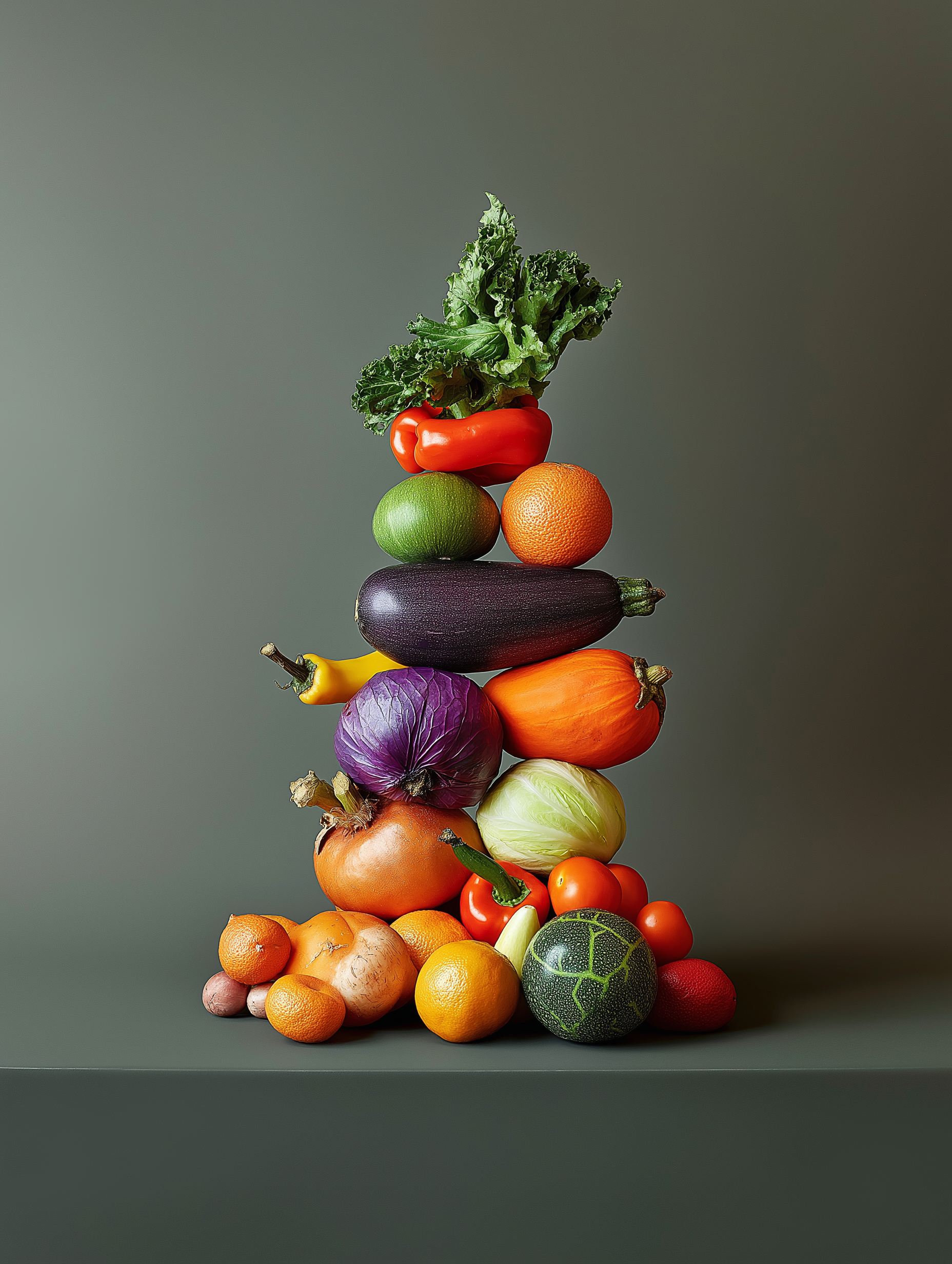 Kimages stacked vegetables