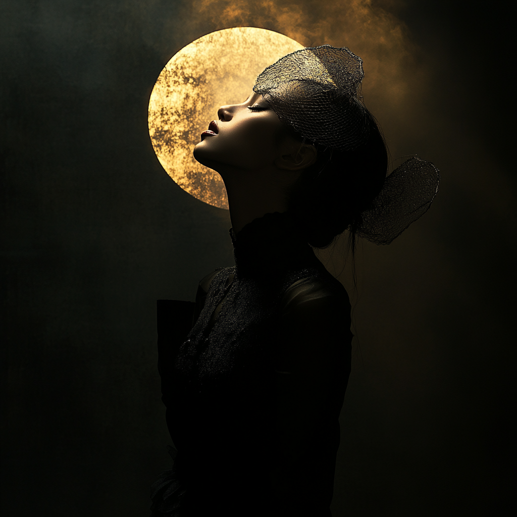 Kimages art golden full moon