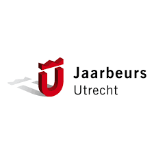 Logo with a red stylized 'J' and gray shadow, and the text 'Jaarbeurs Utrecht'.