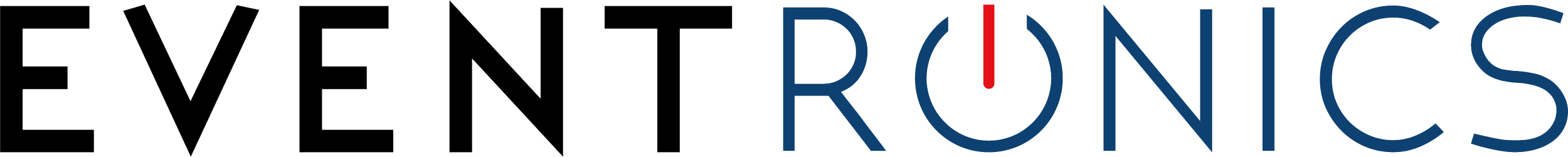 Text graphic displaying the words "Eventronics" with a stylized power button replacing the letter "O".