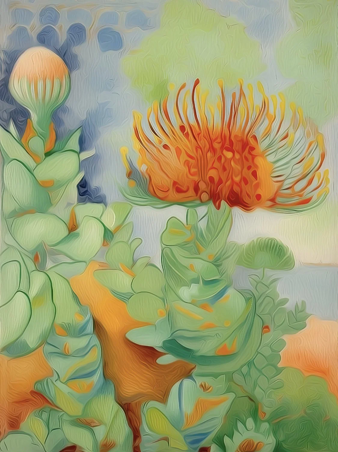 Leucospermum Cordifolium, 2025, 54x73cm