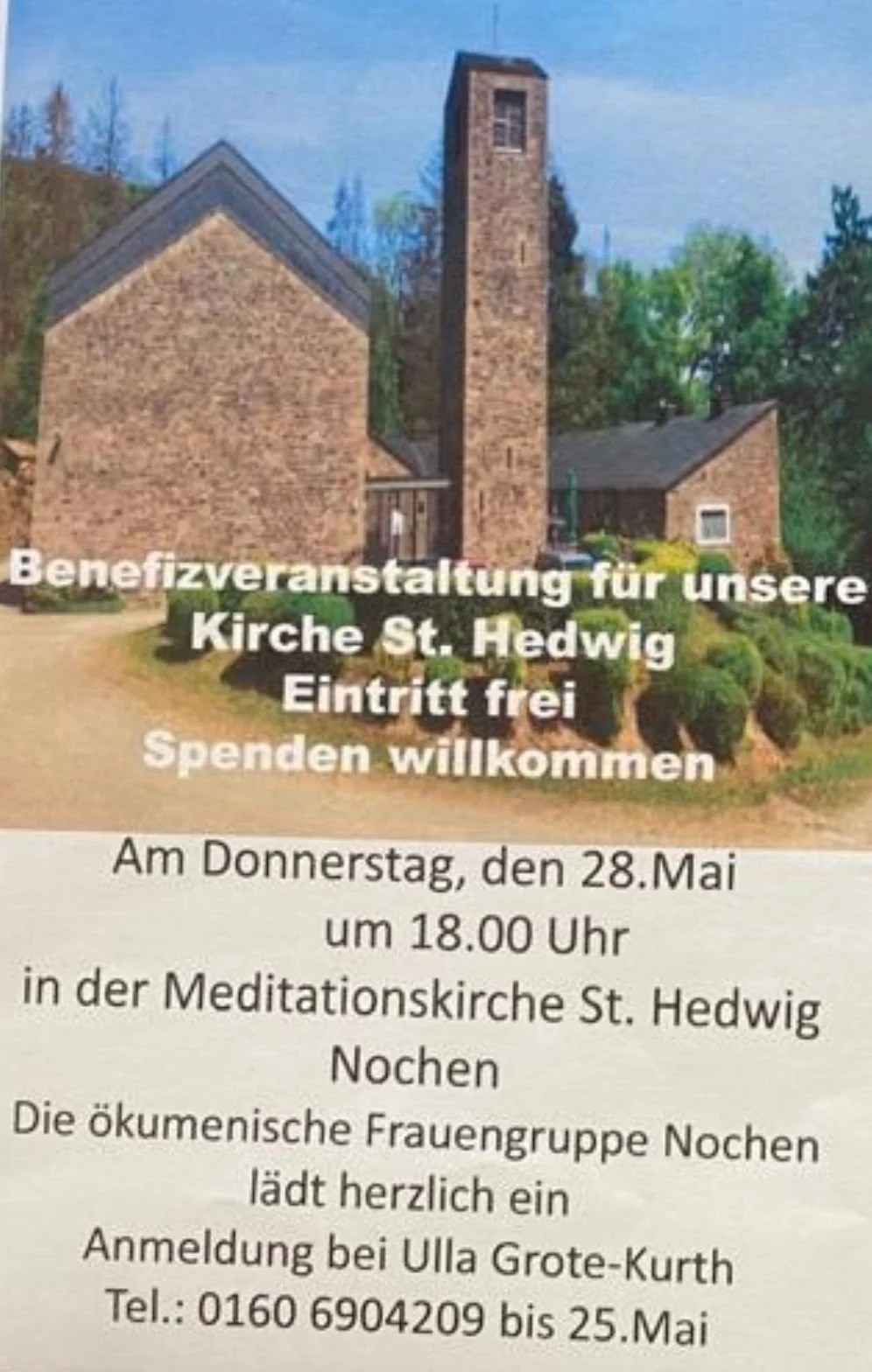 Änderung für das treffen im Mai