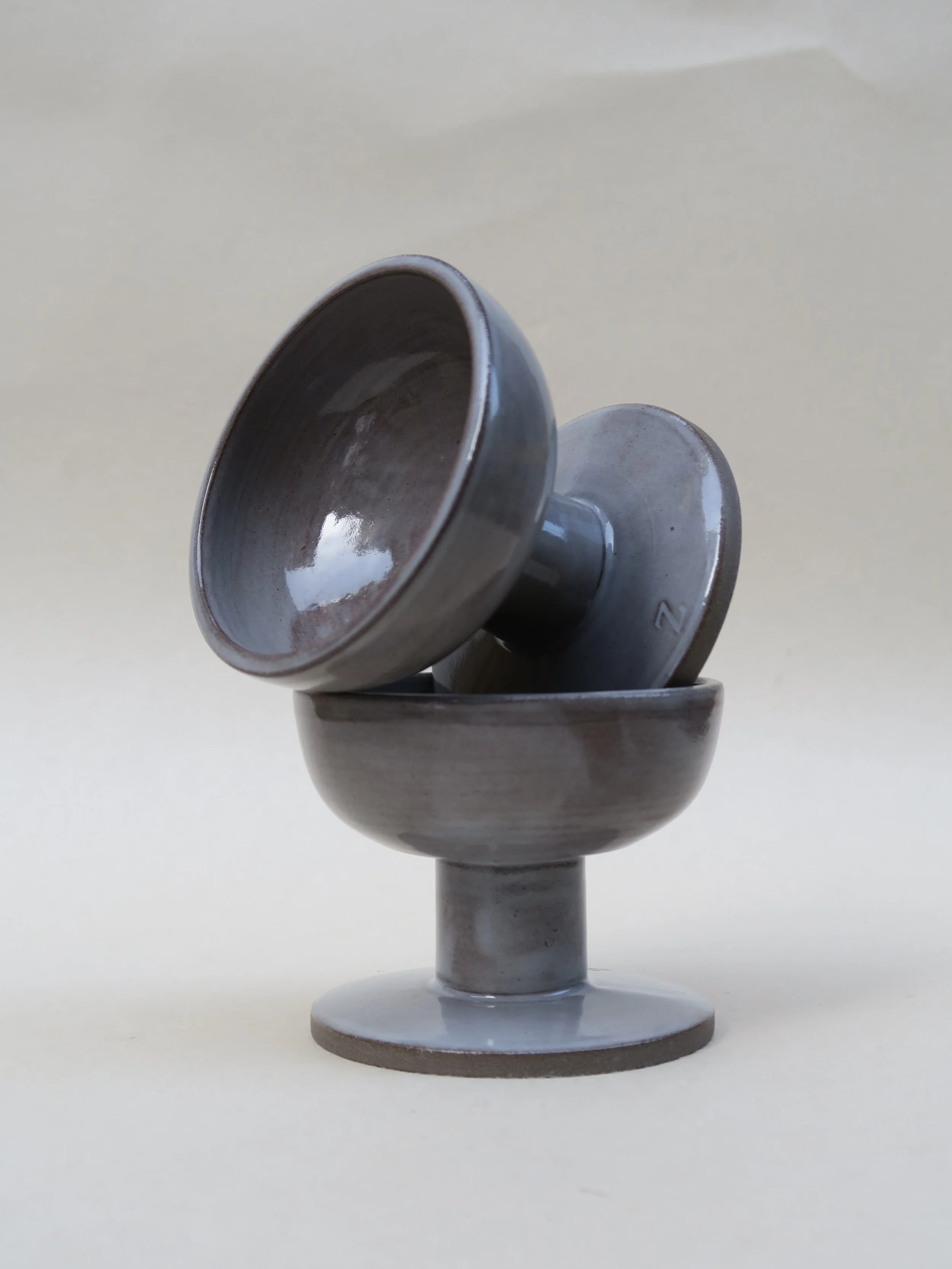 Grey Ice Cream Bowl
