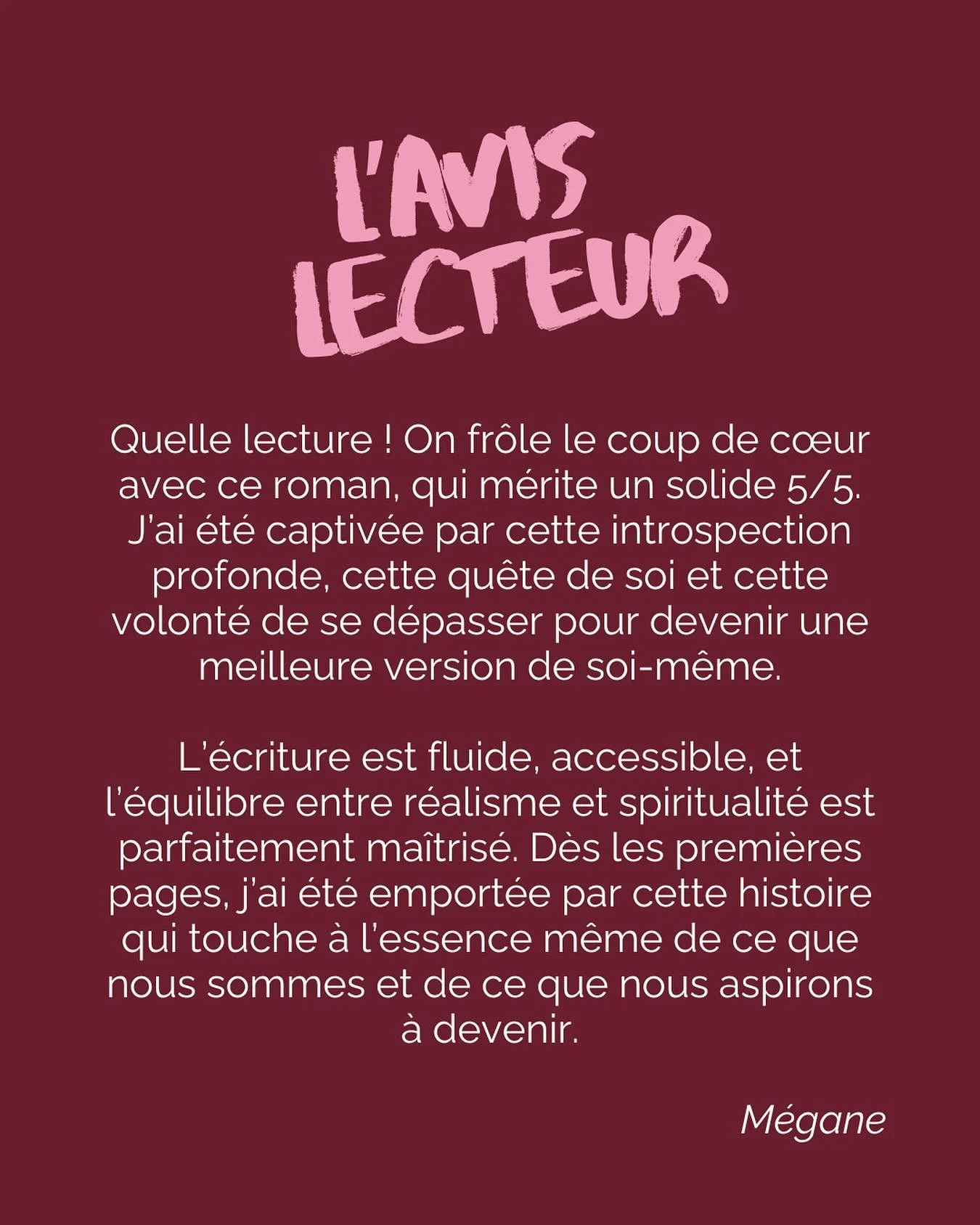 Quand une lectrice &eacute;crit : &ldquo;On fr&ocirc;le le coup de c&oelig;ur&rdquo;, Moi je lis : &ldquo;J&rsquo;ai r&eacute;ussi &agrave; toucher quelque chose.&rdquo; Merci pour ces mots, pour votre lecture, pour votre regard. &Ccedil;a me donne e