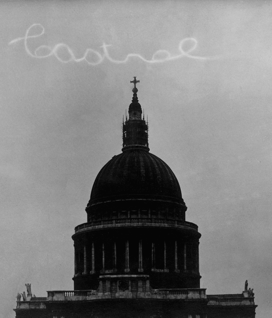 The first use of sky writing in advertising - 1922