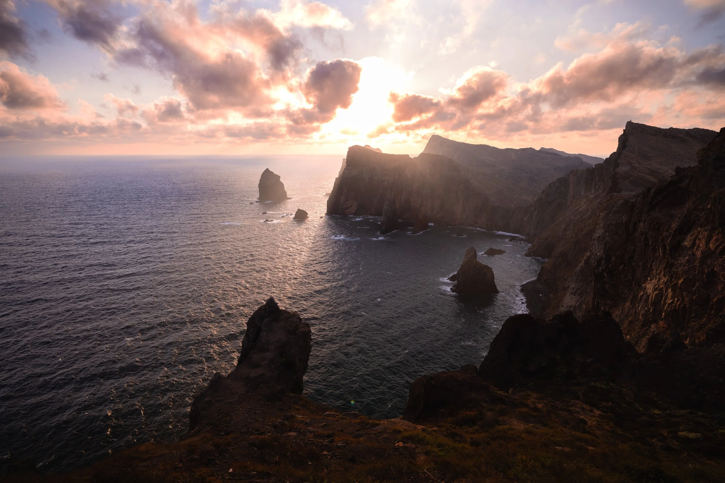 Vibrant sunrise at Miradouro do Canical 