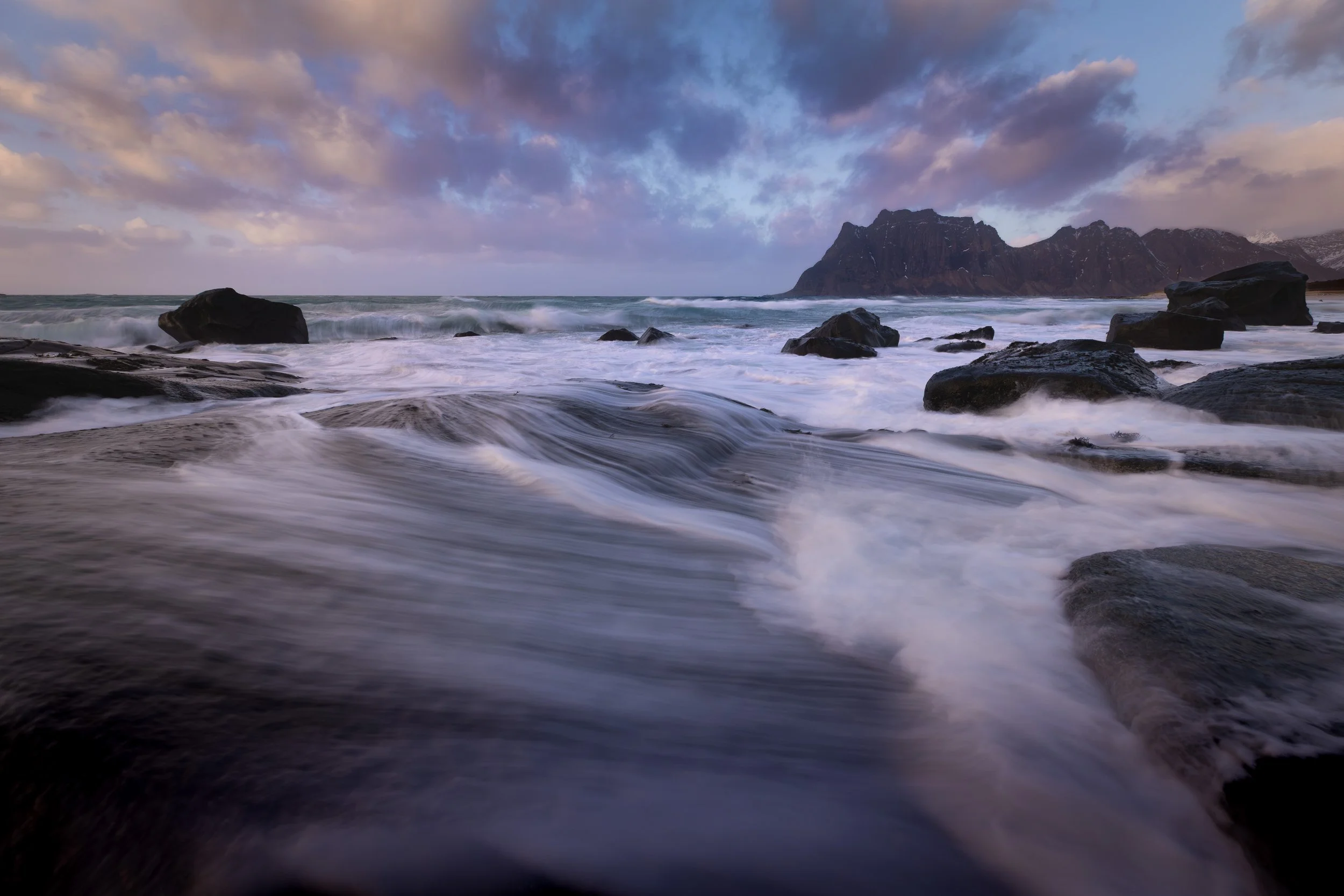 Stormy afternoon at Uttakleiv beach