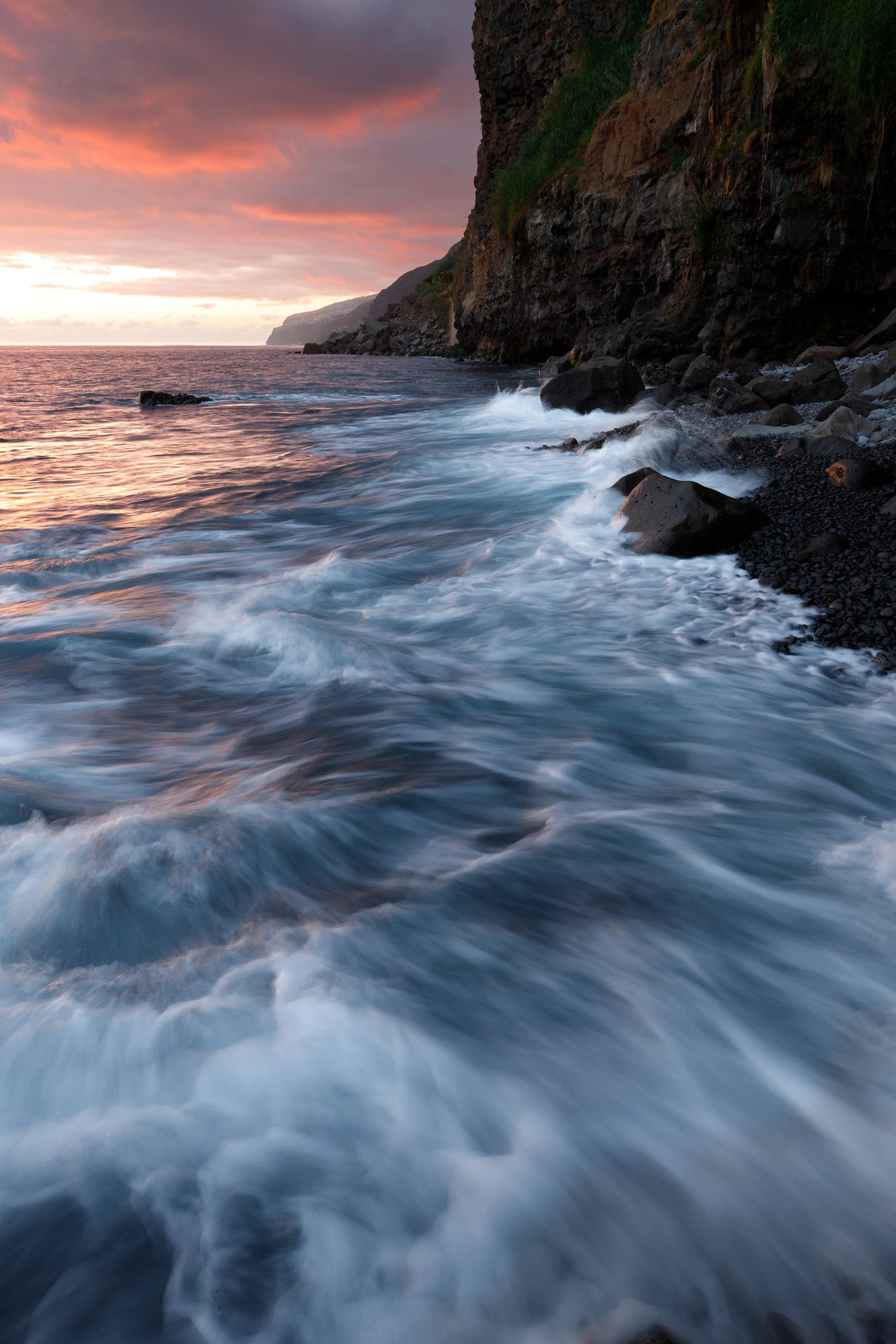 Rough but vibrant sunset at Ponta do Sol