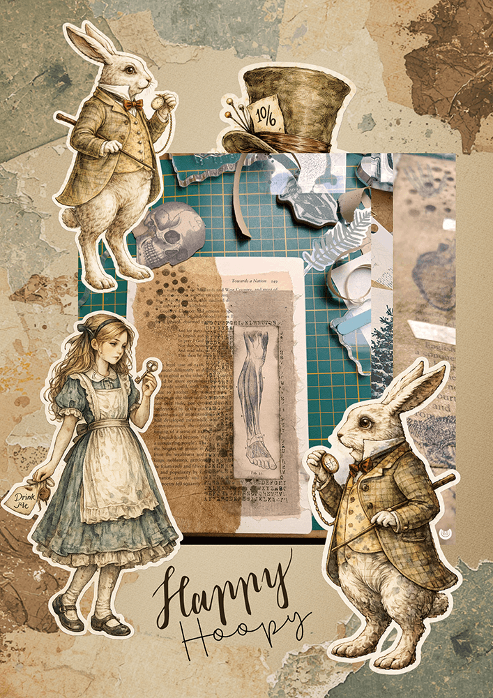 Proste kartki techniką kolażu + die cuts do pobrania