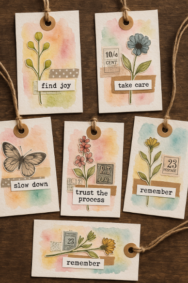 Scrapowe tagi do prezentów + die cuts do pobrania