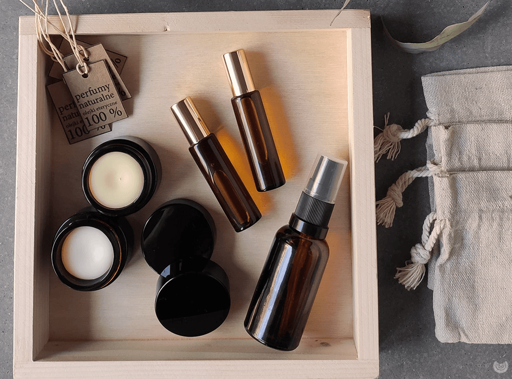 zestaw perfum naturalnych caramel