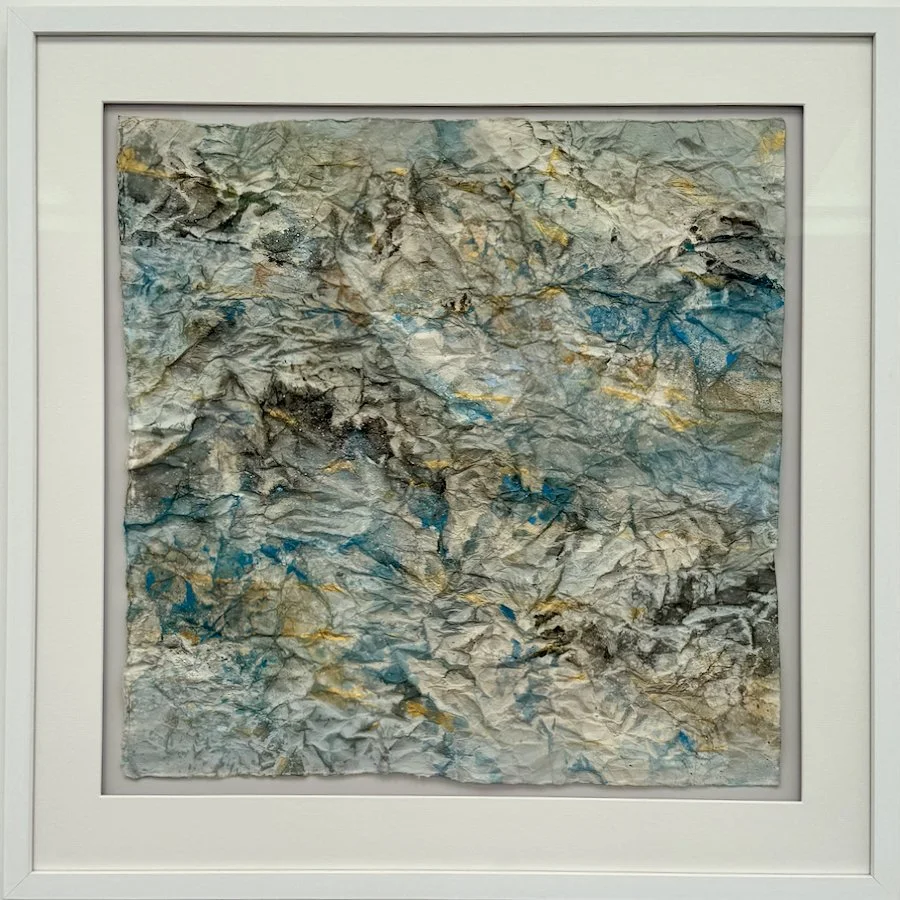 Water seeking I, Mix Media (Powder pigments, Fish gelatine) on Mashi Paper 51x51cm (68x68cm framed) 