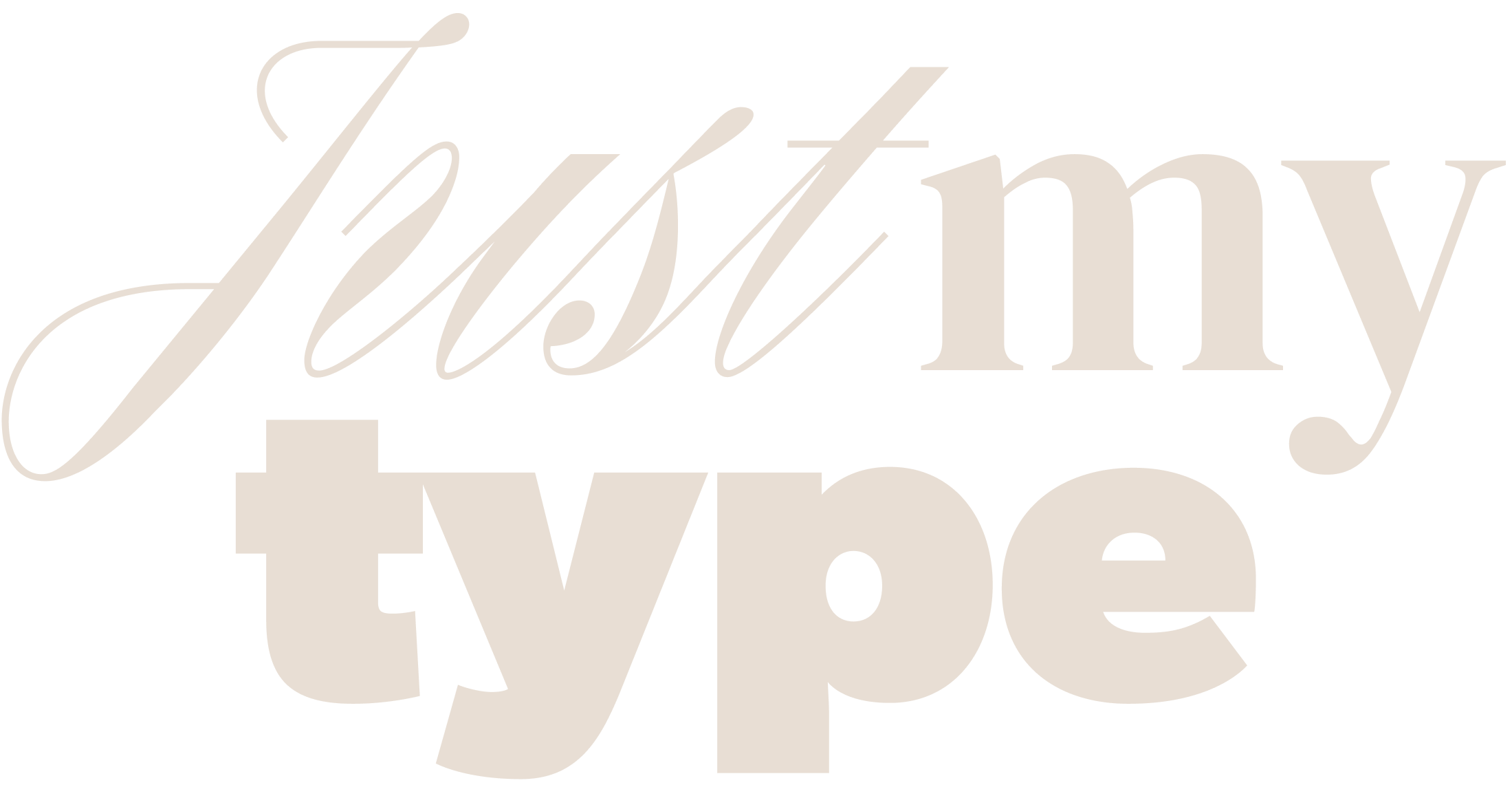 Logotipo de "Just my type"