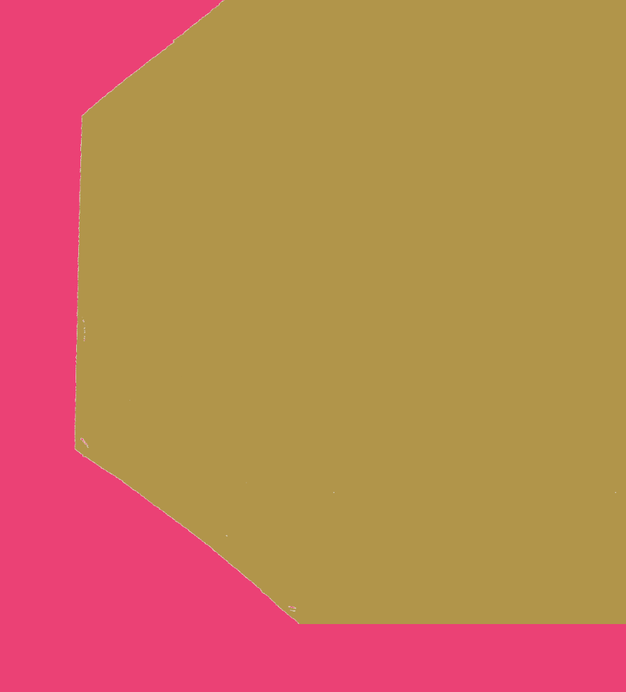 gráfico geométrico en rosa y verde