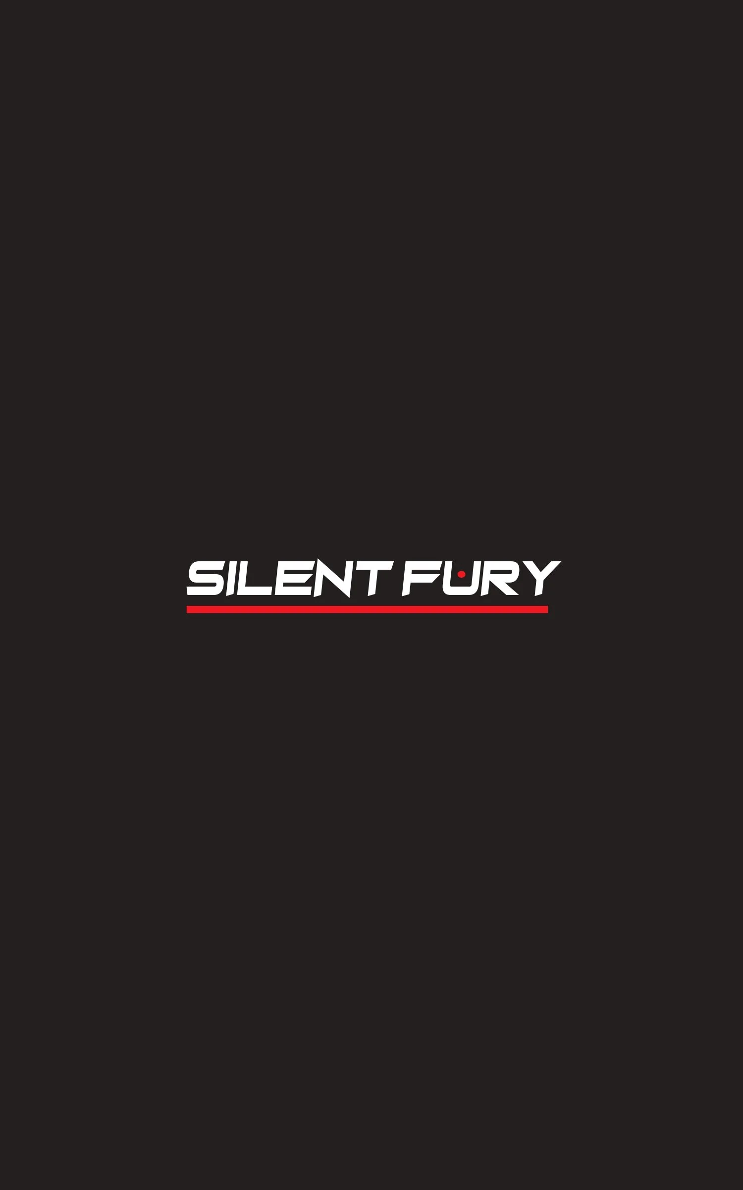 Black background with the words 'Silent Fury' written in white and red, stylized font, centered on the image.