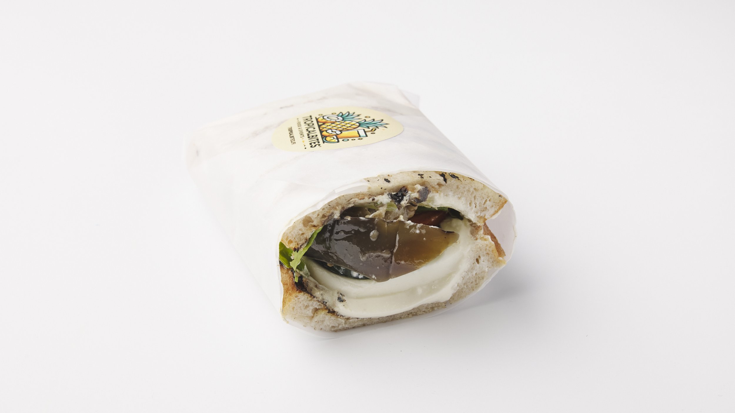 Grilled eggplant sandwich