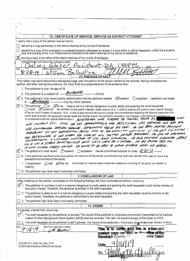  Petitioner was subject to mental abuse by [redacted] who was mentally ill. Since the last determination the petitioner has obtained his GED and his Commercial Driver’s License, graduating top of his class. He has been elected precinct chairman in th
