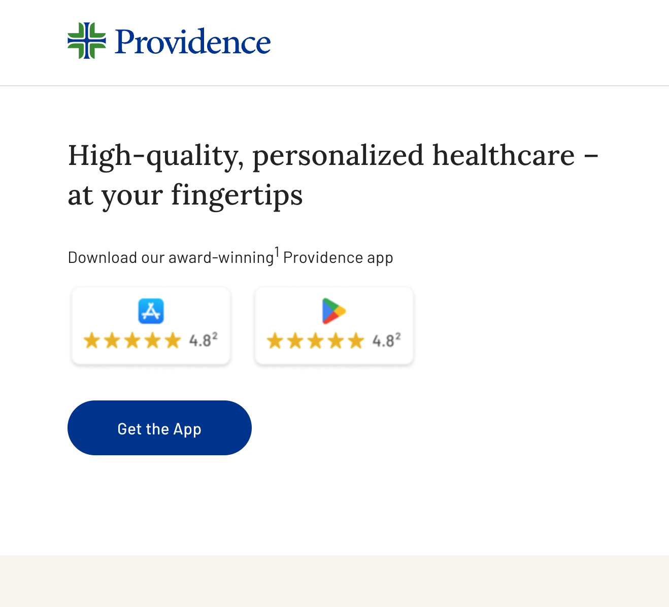 I wrote marketing copy for Providence Health's app.