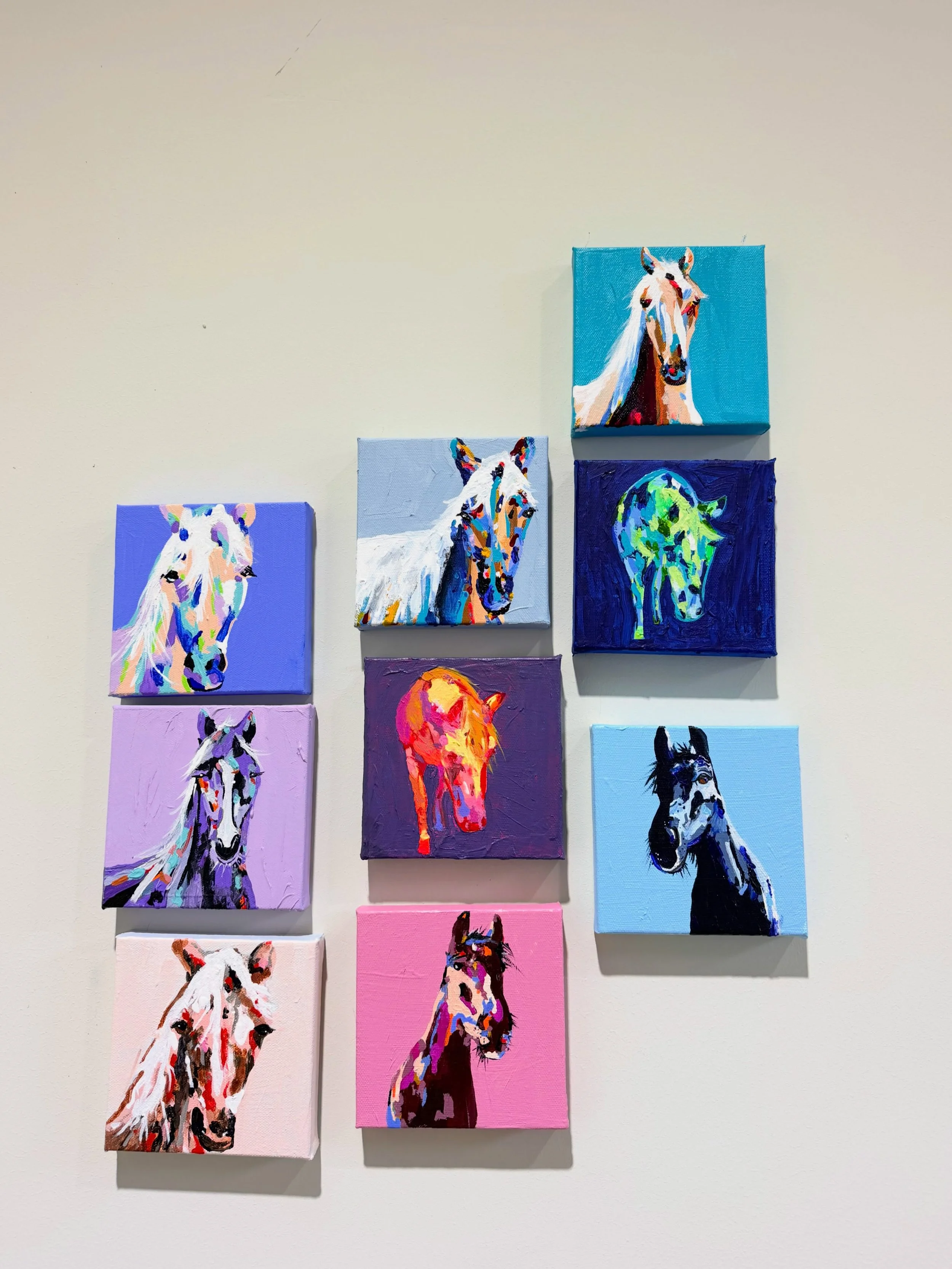 and the mini horse series is complete 🐴 swipe and tell me which one is your fav 🤍

three are spoken for but the rest will be available at the 1234 market this Saturday down at @duskgoodsgifts + @popficbooks_oma!