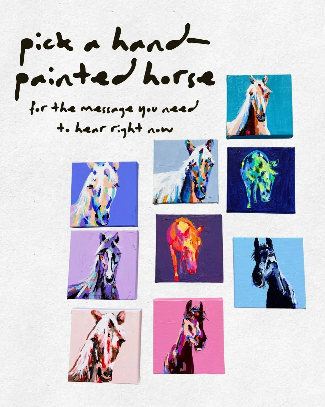 pick a horse and swipe for your message ✨ take only what resonates and if you&rsquo;re drawn to more than one, read both! 🐴