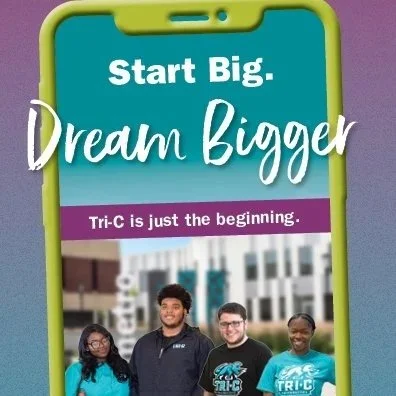 Mailer and magnet created for Cuyahoga Community College's College Credit Plus program. Created with Adobe InDesign and Photoshop.