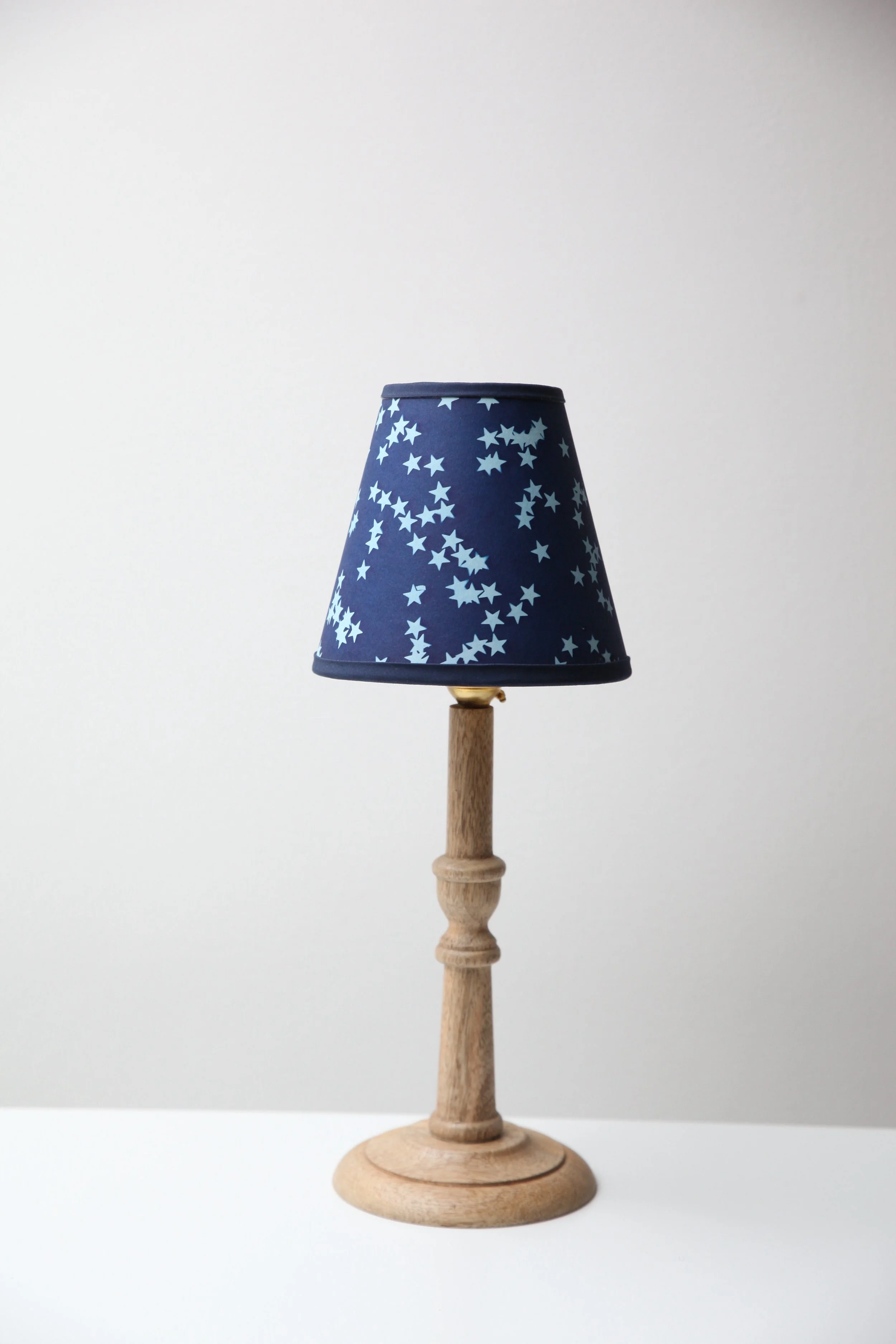 Cyanotype stars lampshade