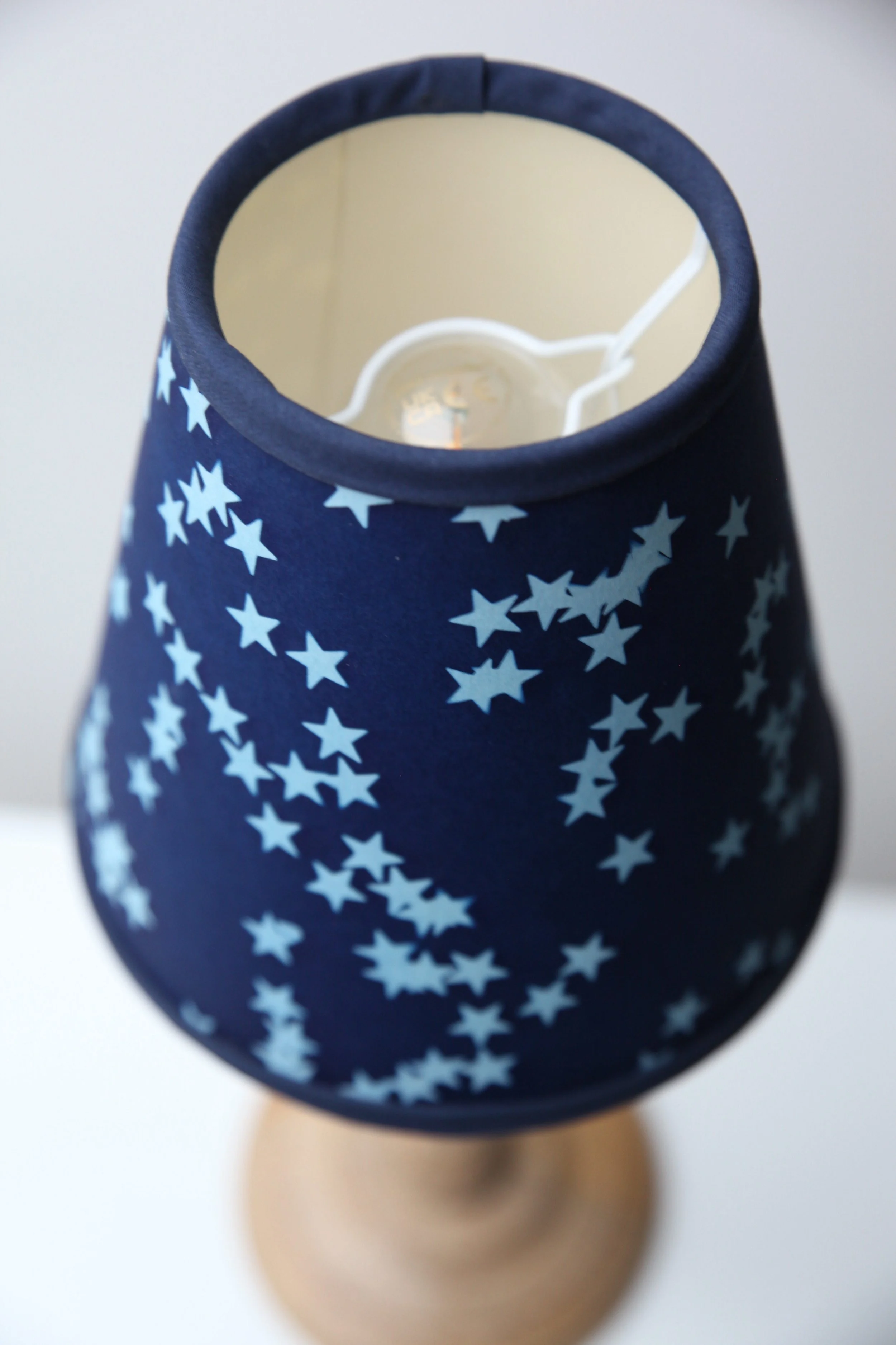 Cyanotype stars lampshade