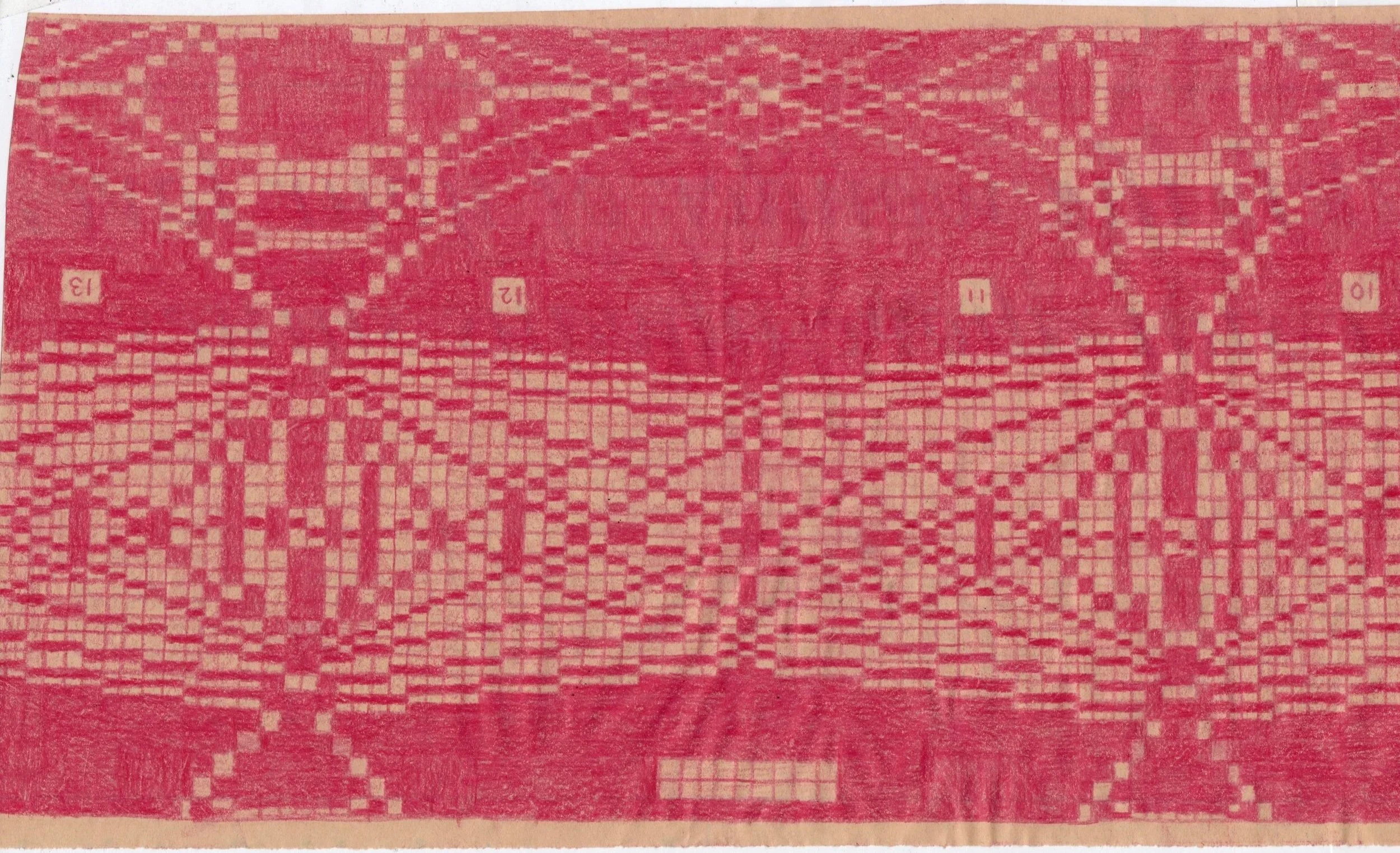 GRID016 - Colored pencil on kraft paper
7” x 12”