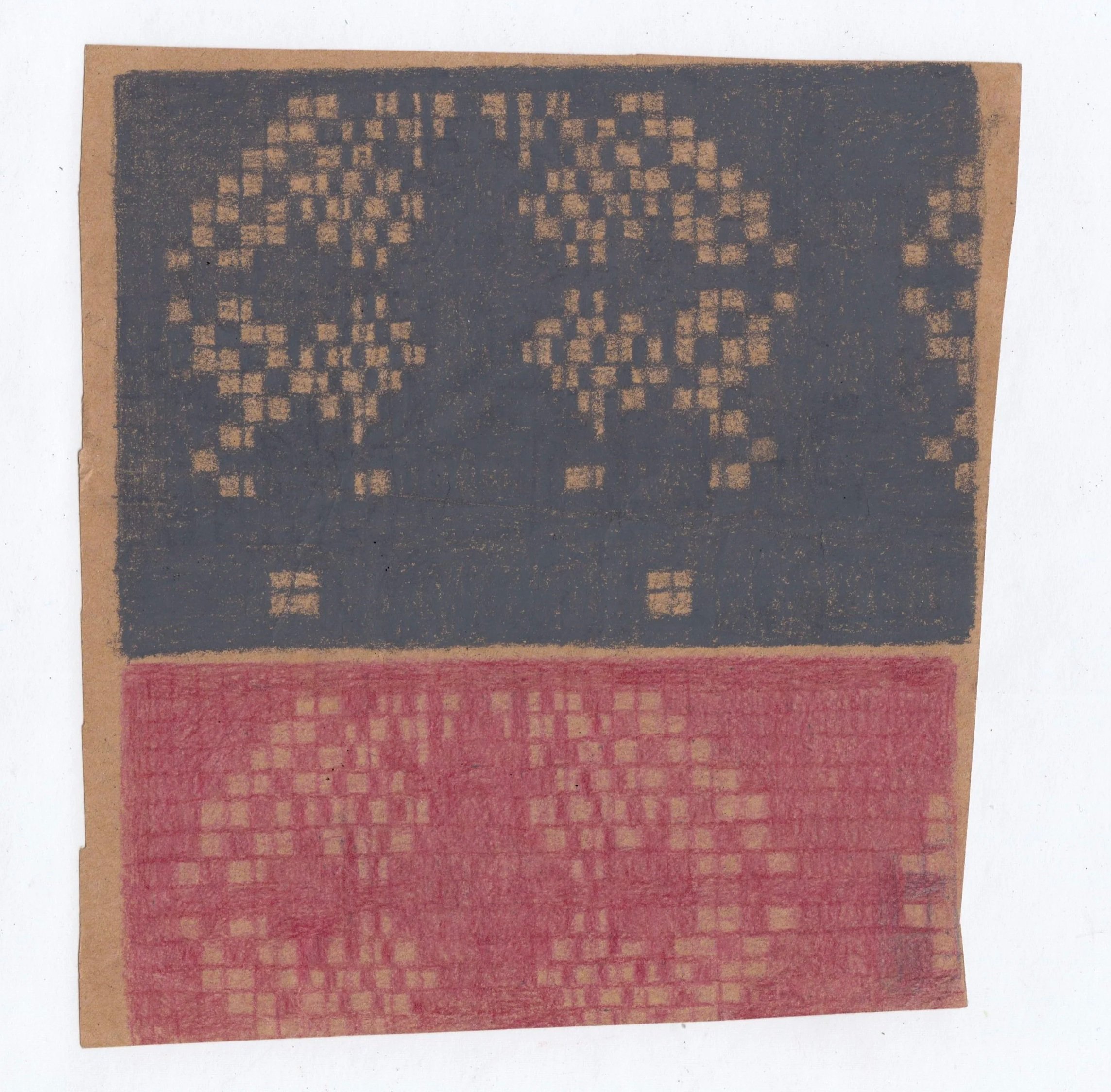 GRID010 - Colored pencil on kraft paper
6.5” x 6”