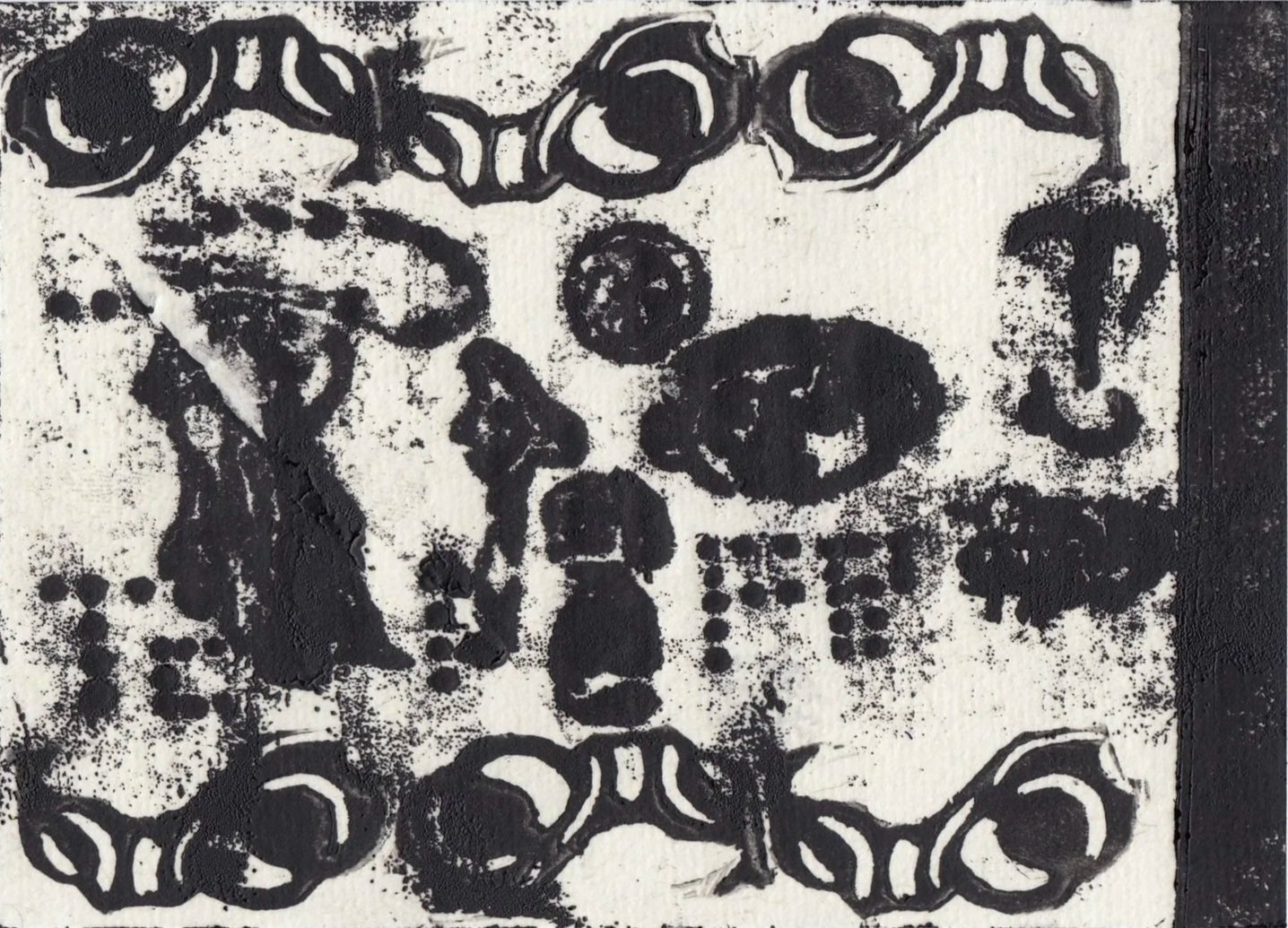 MTBW007 - Linocut stamps on washi paper
3.3” x 4.5”