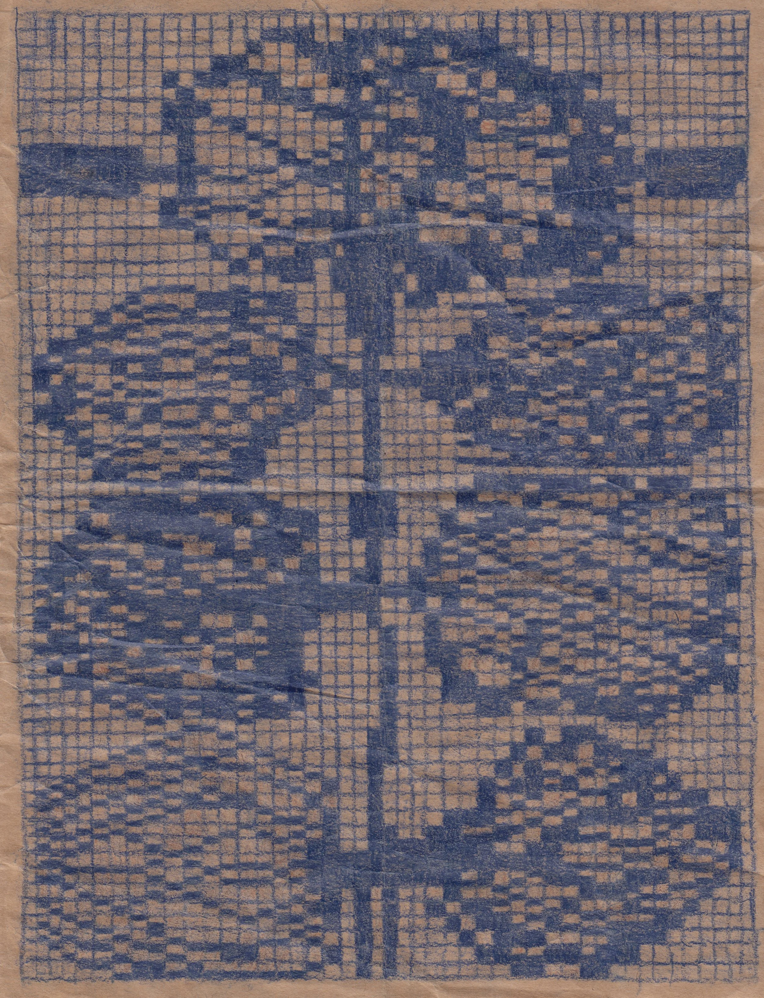 GRID001 - Colored pencil on kraft paper
8.25” x 11”