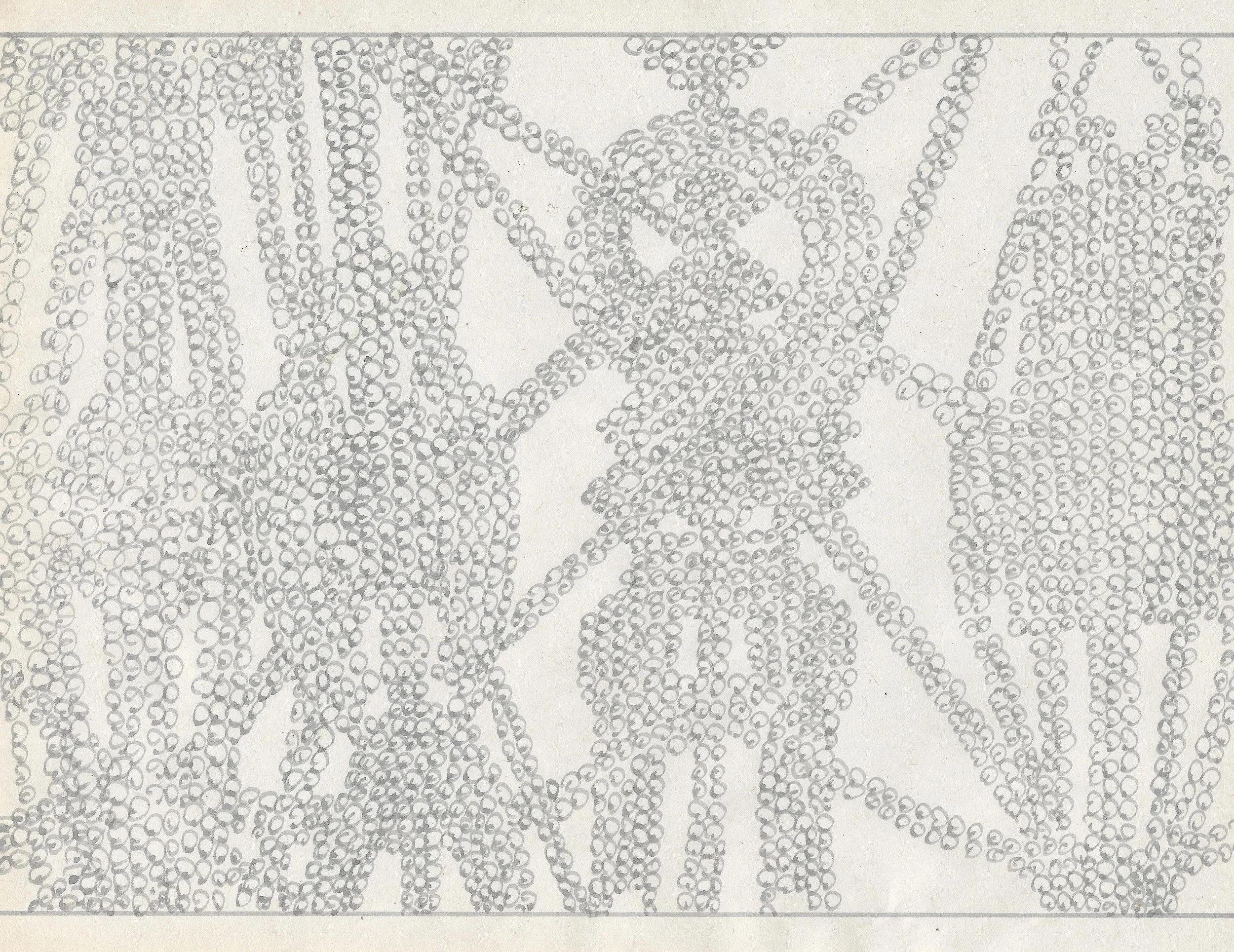 PDINK001 - Gray ink on newsprint 8.5" x 11"