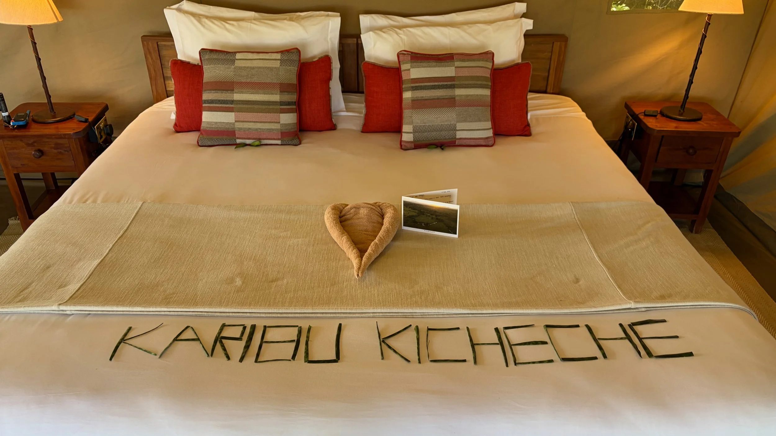 We received a warm greeting from the camp staff....