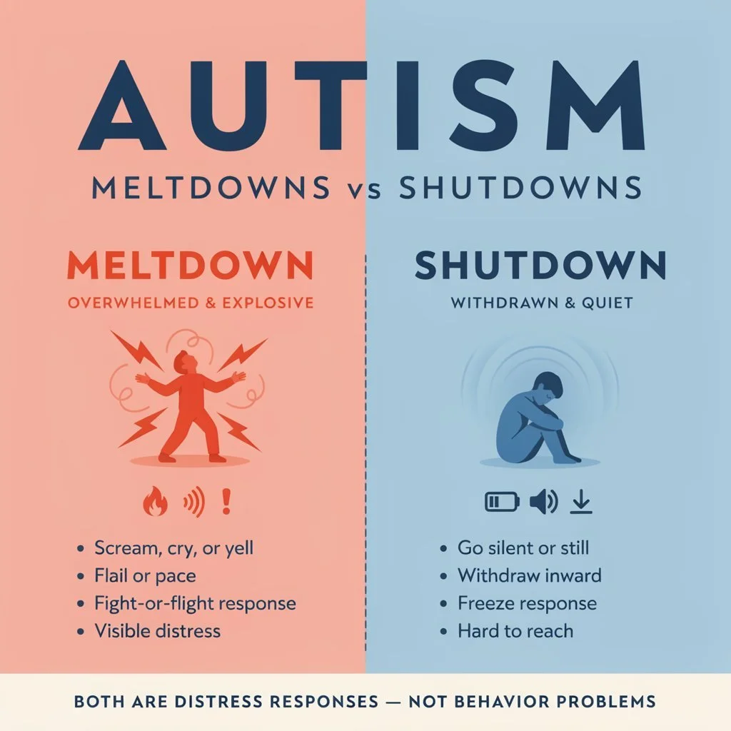 Autism Meltdowns vs Shutdowns: What Is the Difference and How to Handle Both