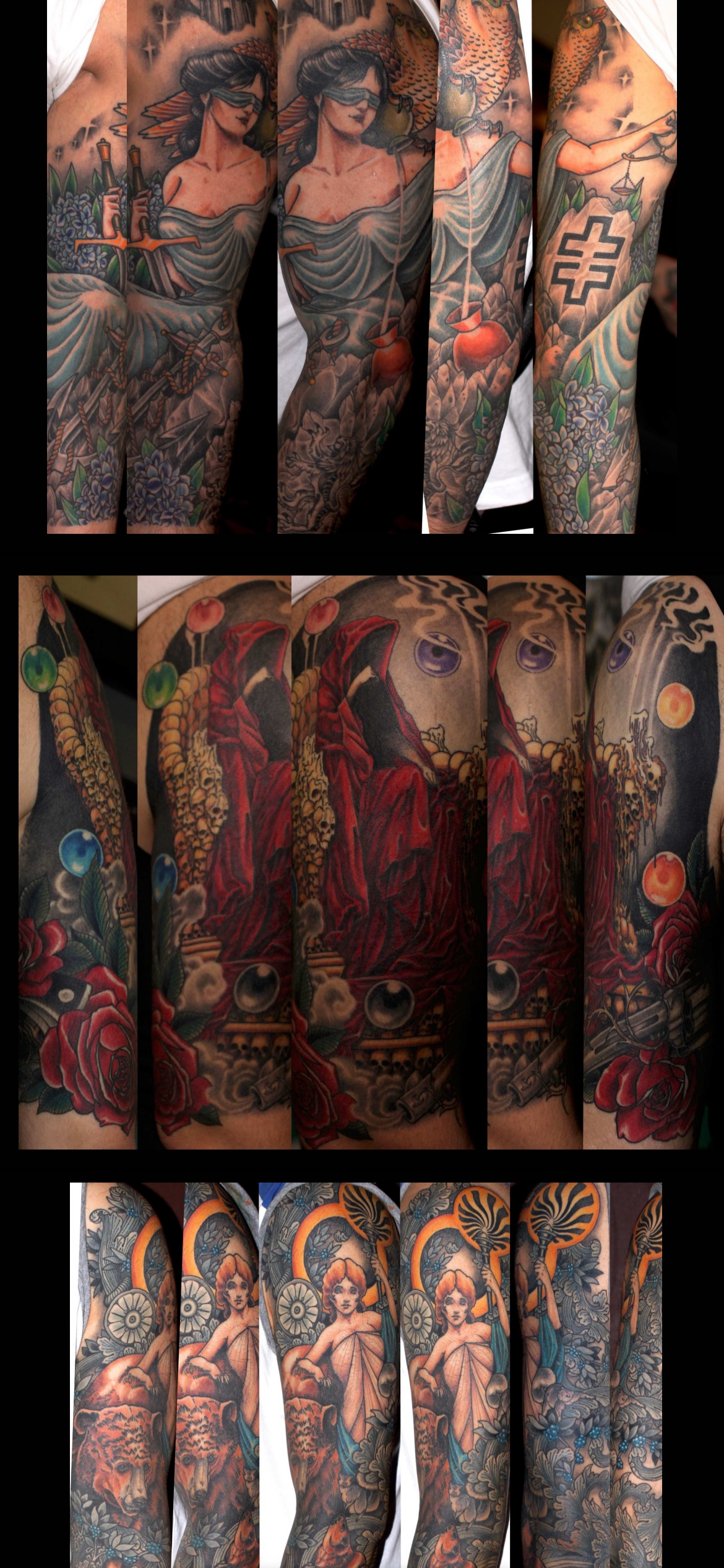 Large-scale tattoos by Jason June from Upstate New York.