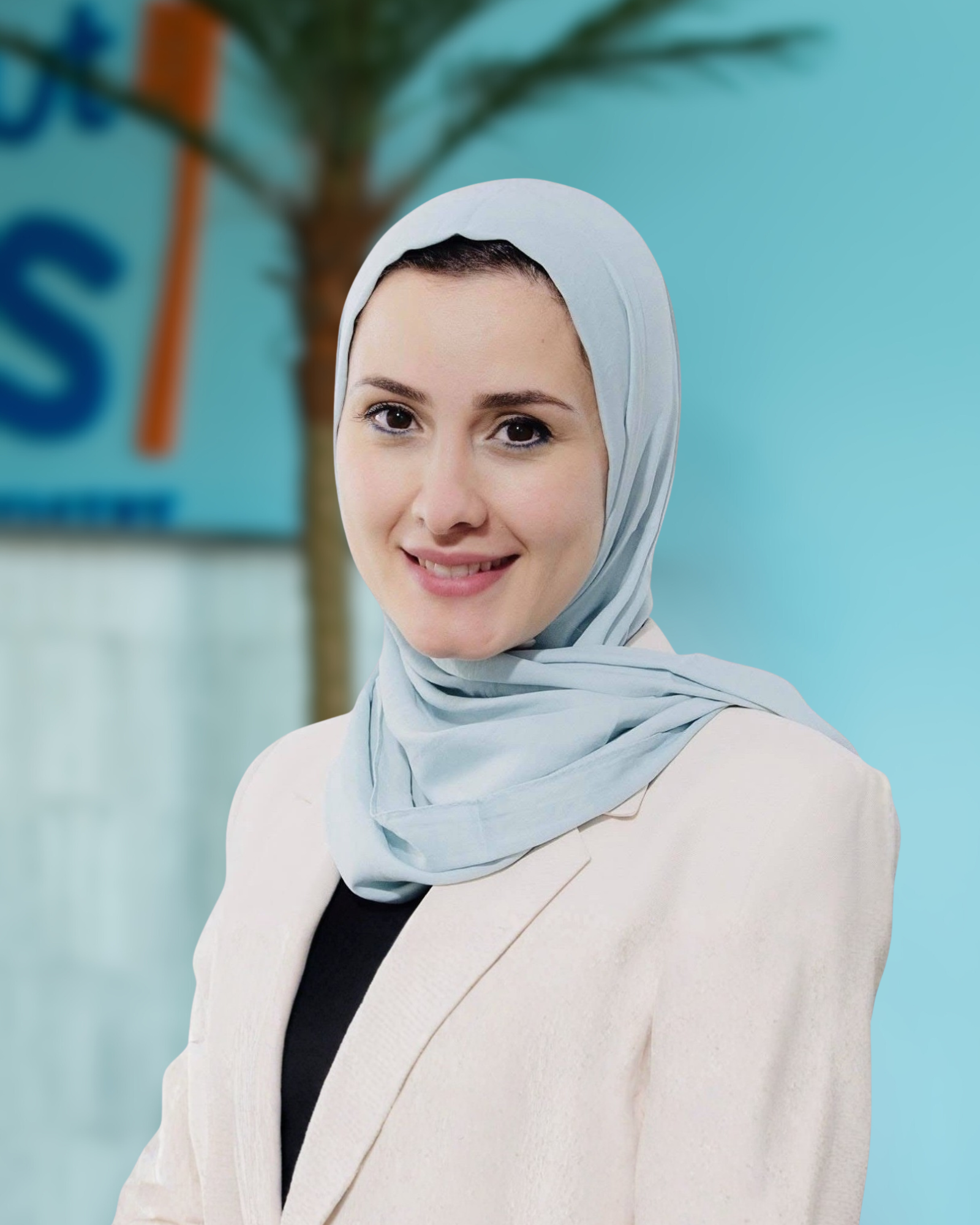 Dr. Rawan Sarsour, board certified pediatric dentist at All About Kids Pediatric Dentistry in Napoleon Ohio, smiling in a professional office portrait.