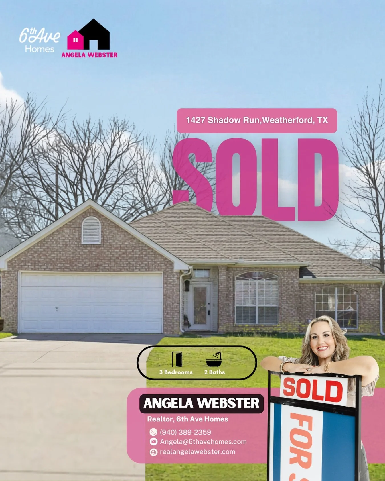 1427 Shadow Run, Weatherford, TX is officially SOLD! ✨

This one was extra special because my client was a first-time Texas home buyer&hellip; and we made it happen from a distance through FaceTime walkthroughs, Google meetings, countless videos, and