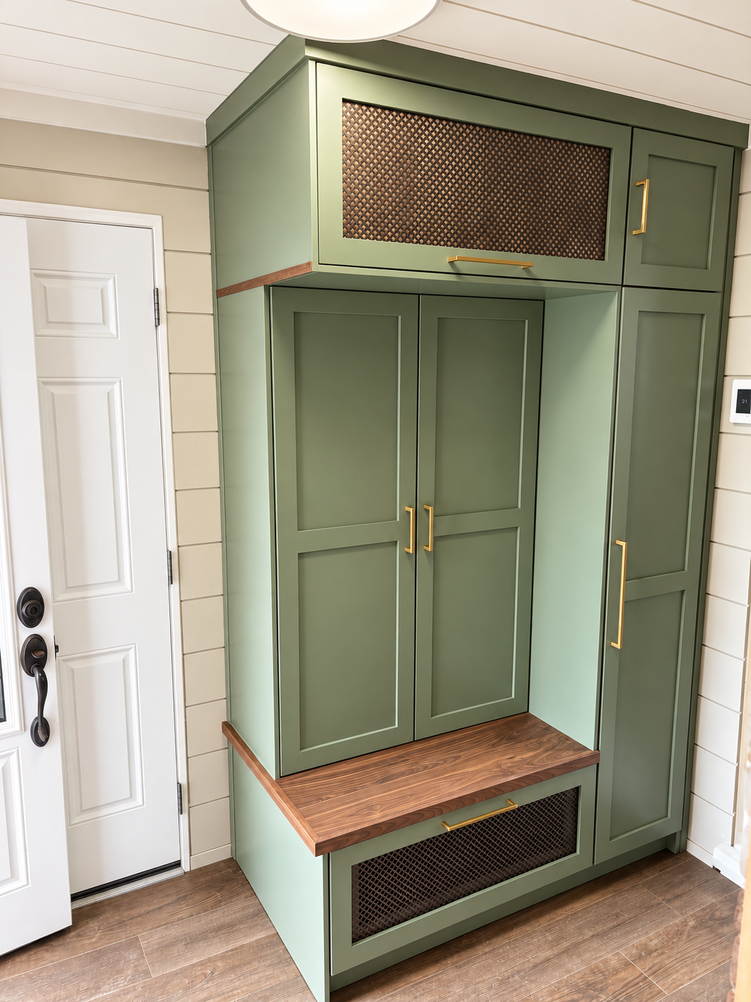 Sage green entryway