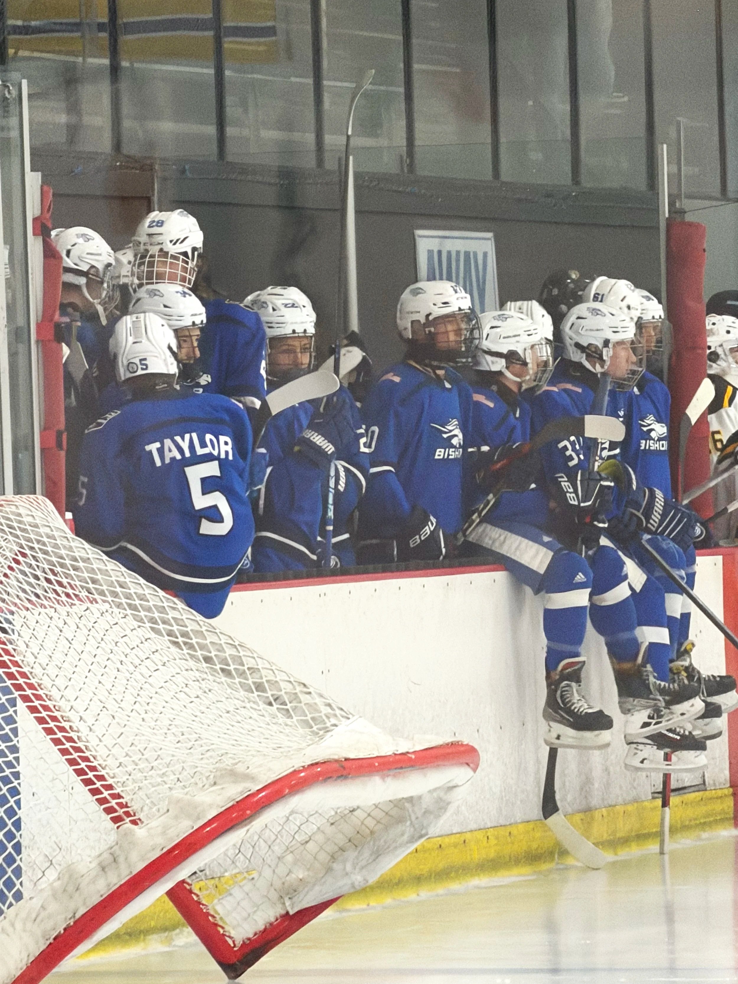 Bishop Broncos Ice Hockey Team at a home game