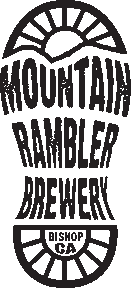 Logo of Mountain Rambler Brewery  in Bishop Ca with a mountain sun motif.