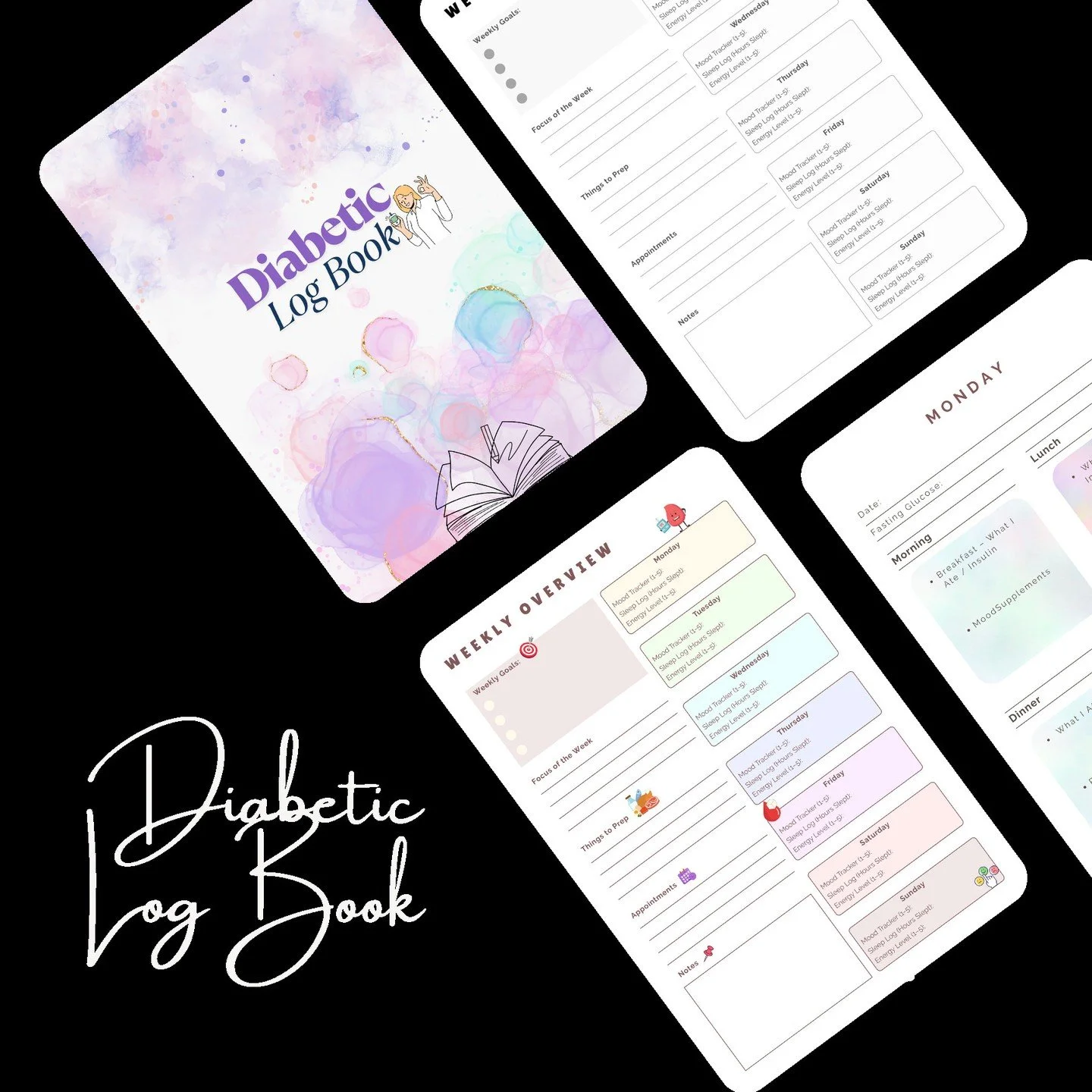 Clean lines. Thoughtful layout. Purposeful color. 🎨

Introducing the Diabetic Logbook - a wellness tool designed with a minimalist aesthetic to create clarity, reduce visual fatigue, and elevate the daily tracking experience.

Every page balances st